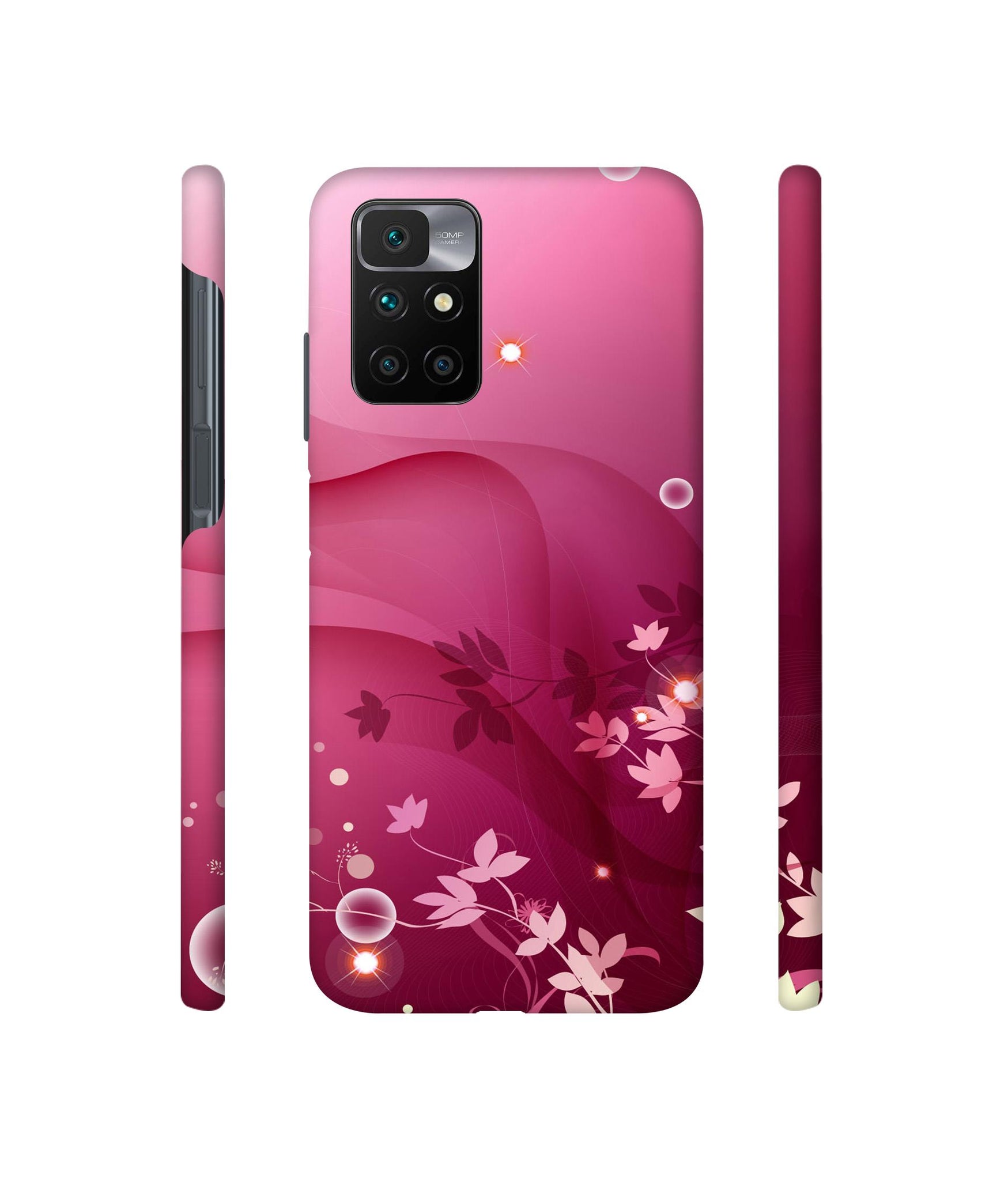 Pink Abstract Designer Hard Back Cover for Mi Redmi 10 Prime