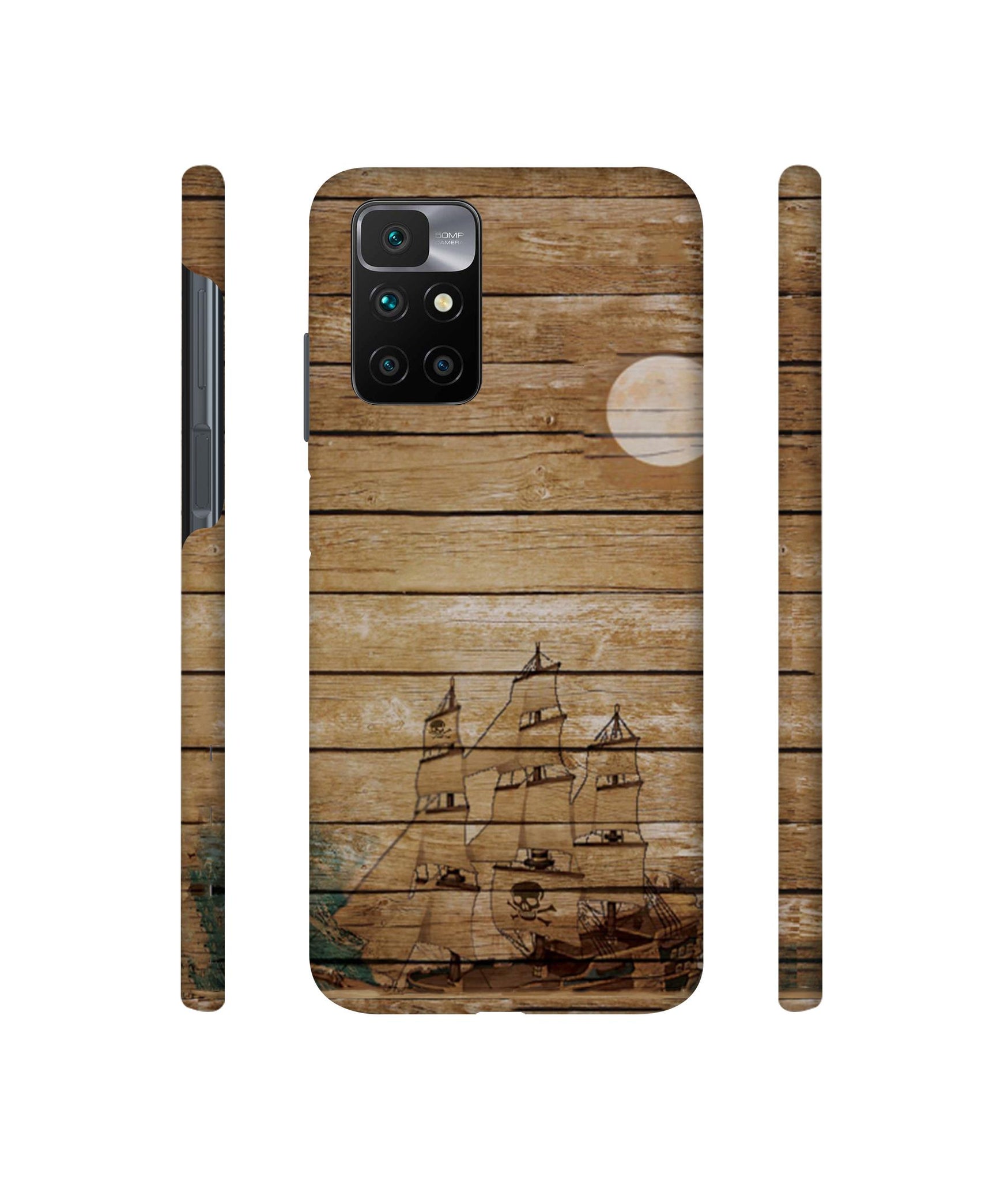Wooden Pattern Designer Hard Back Cover for Mi Redmi 10 Prime
