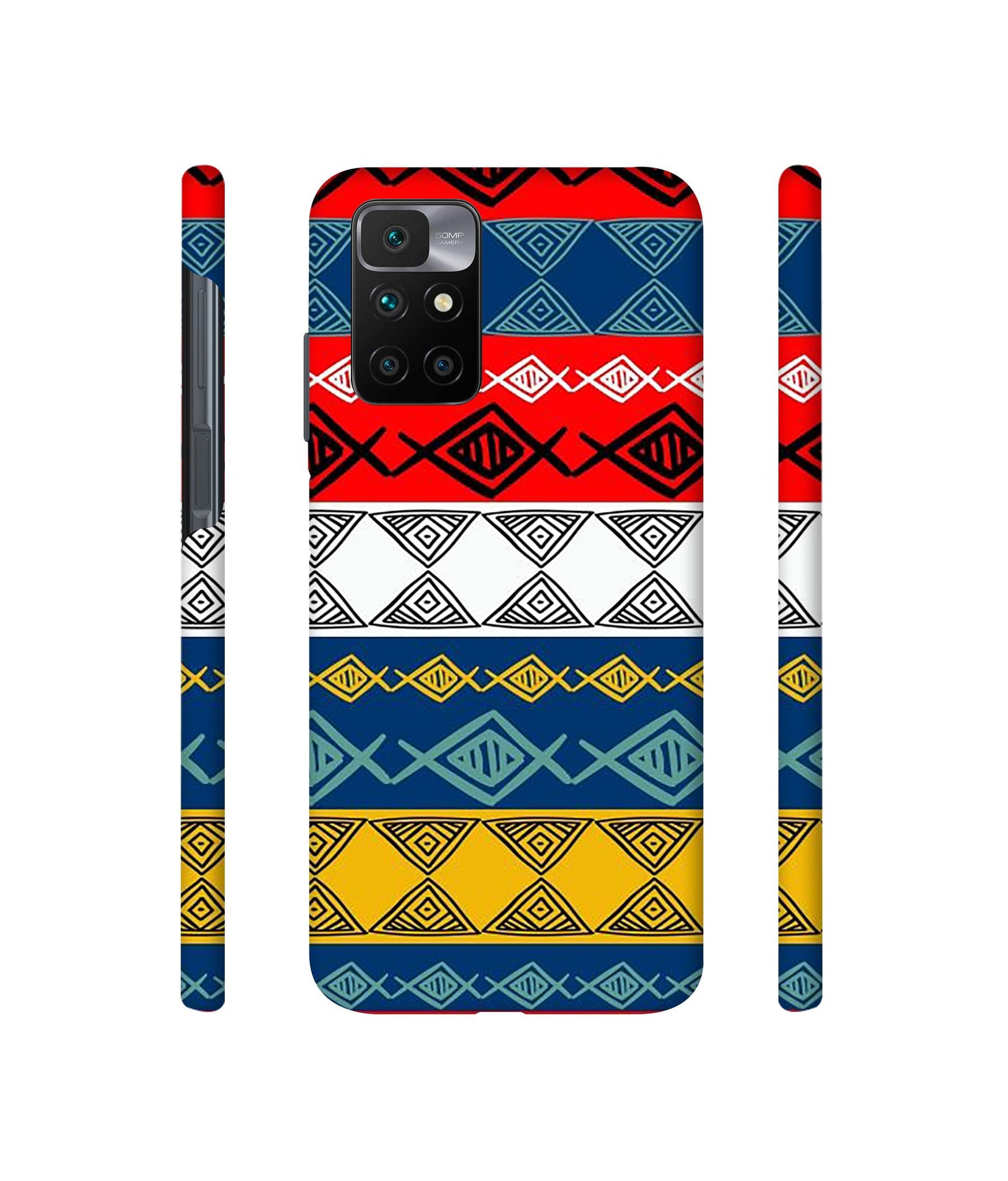 Colorful Hand Made Rangoli Art Designer Hard Back Cover for Mi Redmi 10 Prime