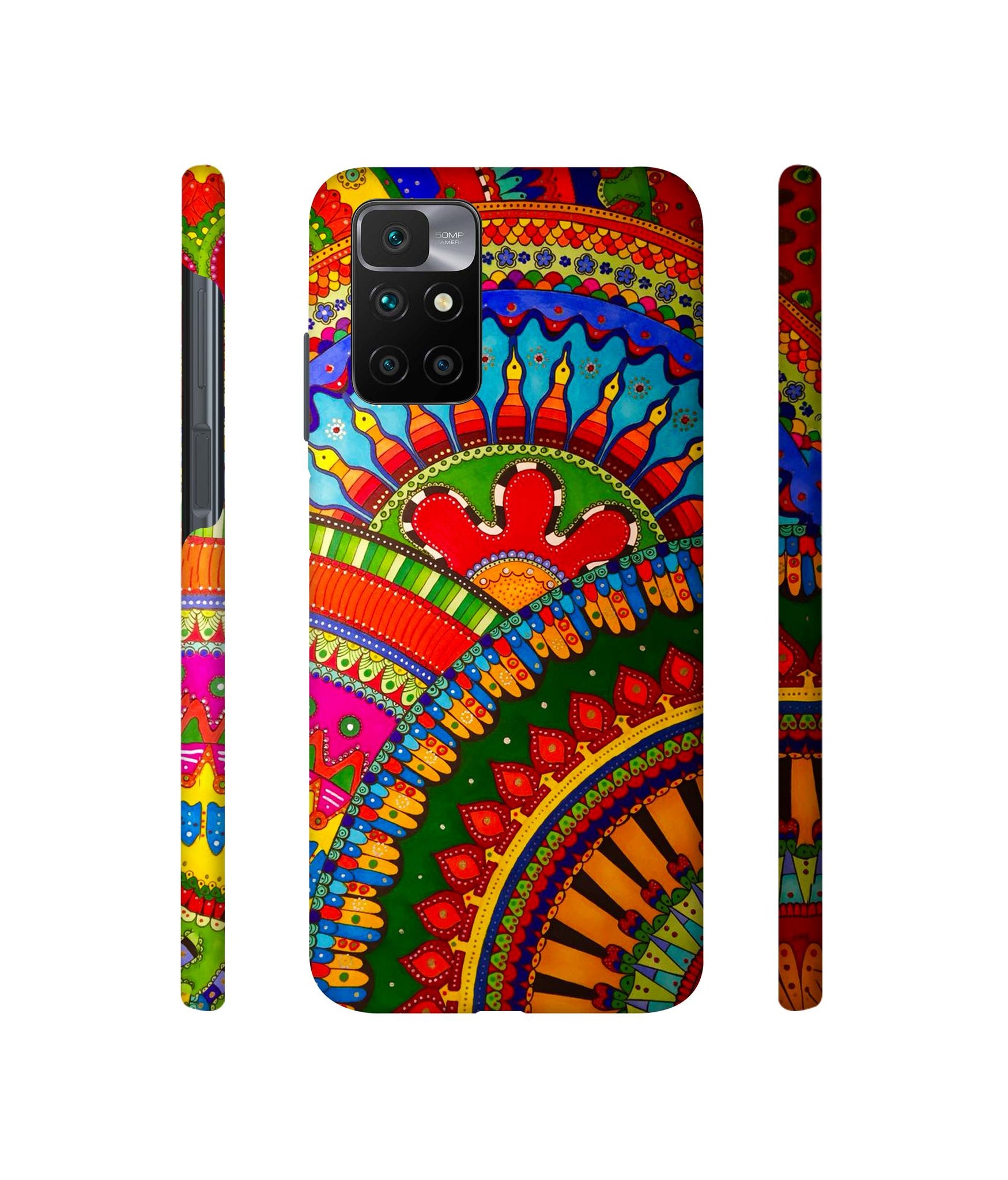Rajasthani Rangoli Art Designer Hard Back Cover for Mi Redmi 10 Prime