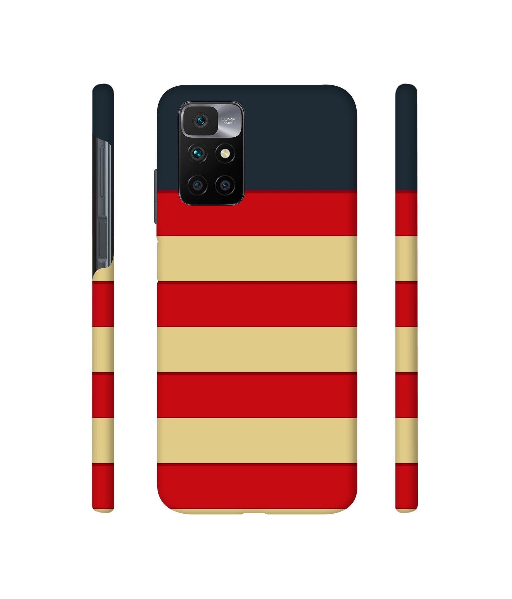 Multicolor Lines Designer Hard Back Cover for Mi Redmi 10 Prime