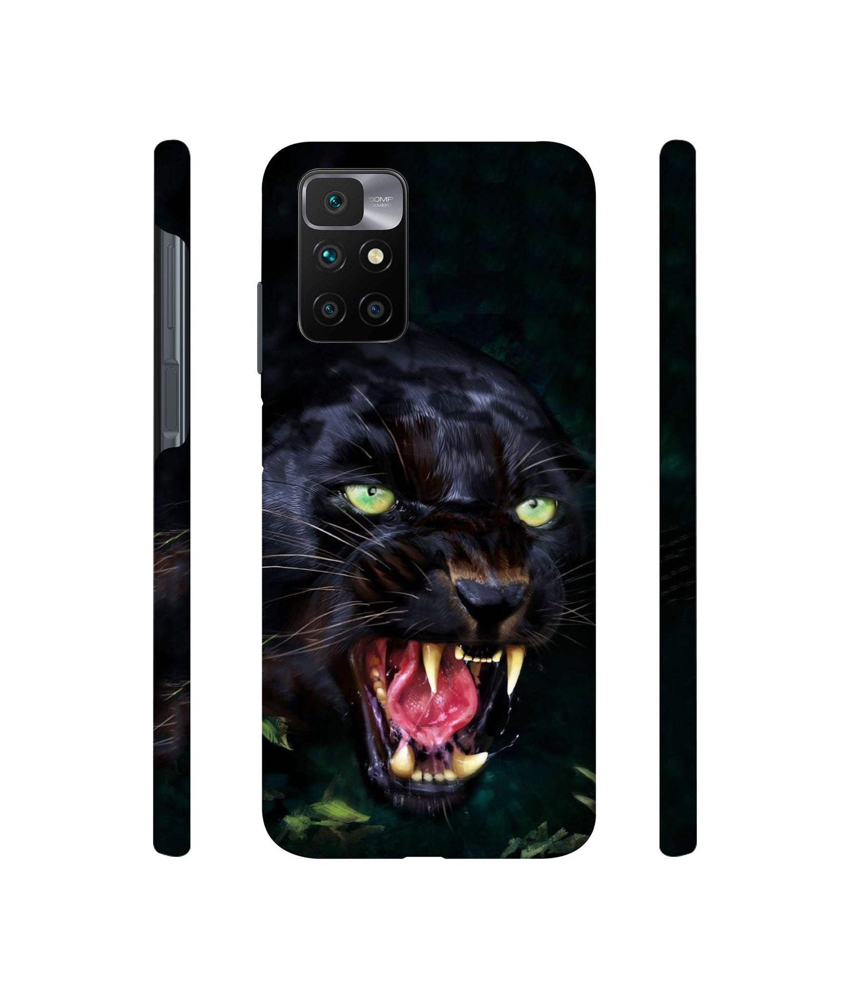 Angry Black Tiger Face Designer Hard Back Cover for Mi Redmi 10 Prime