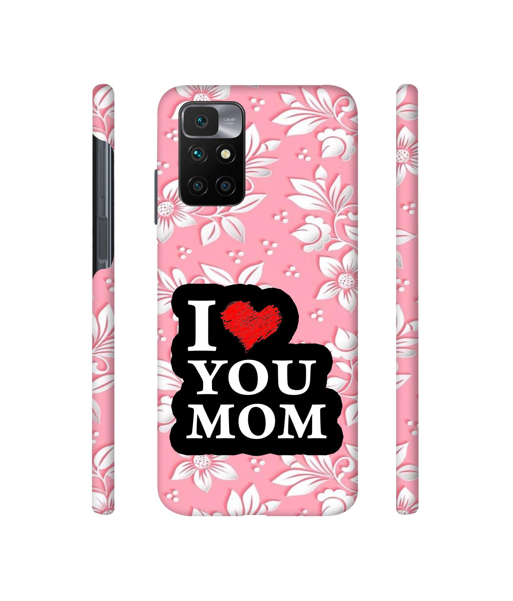 I Love Mom Designer Hard Back Cover for Mi Redmi 10 Prime