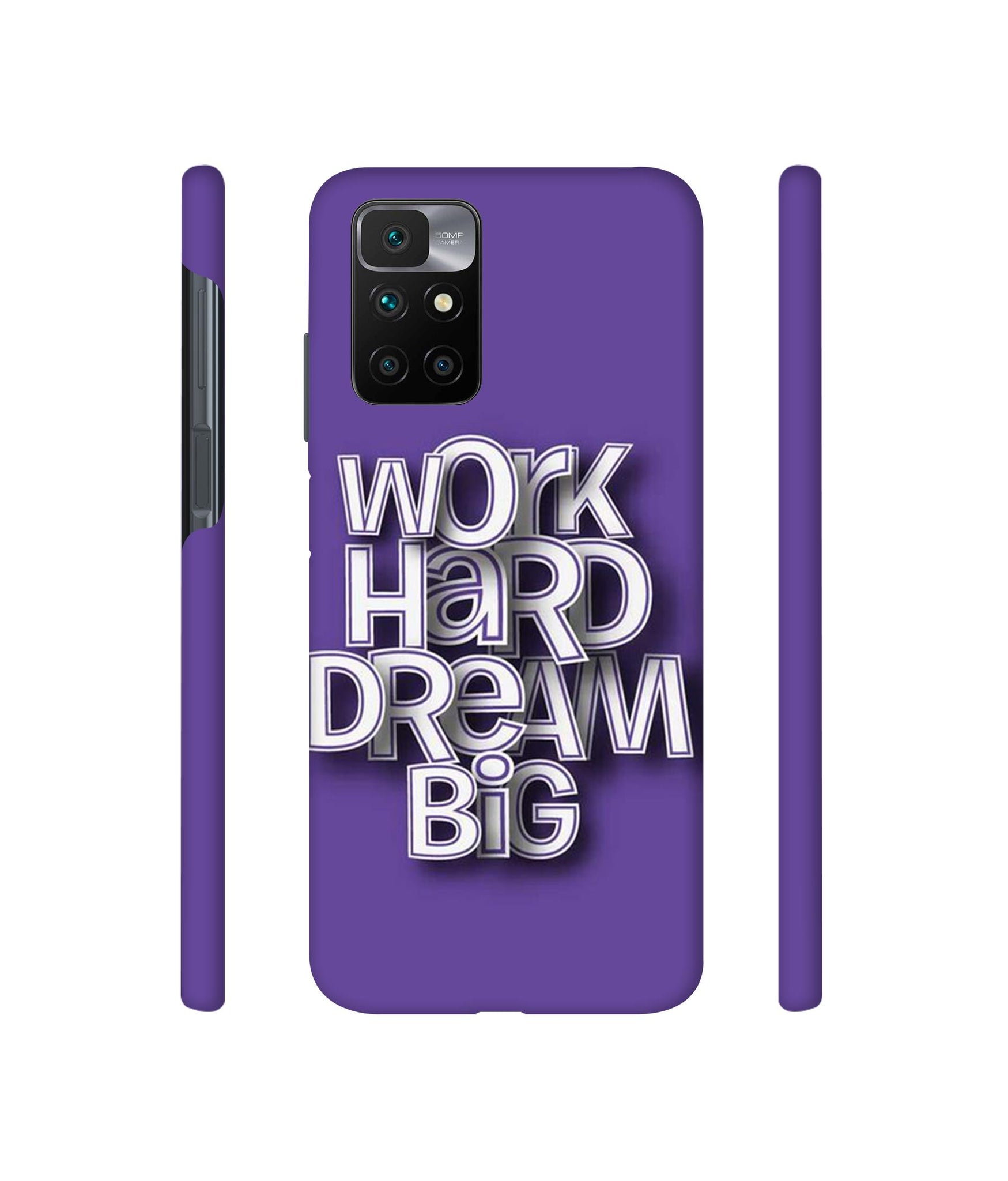 Work Hard Dream Big Designer Hard Back Cover for Mi Redmi 10 Prime