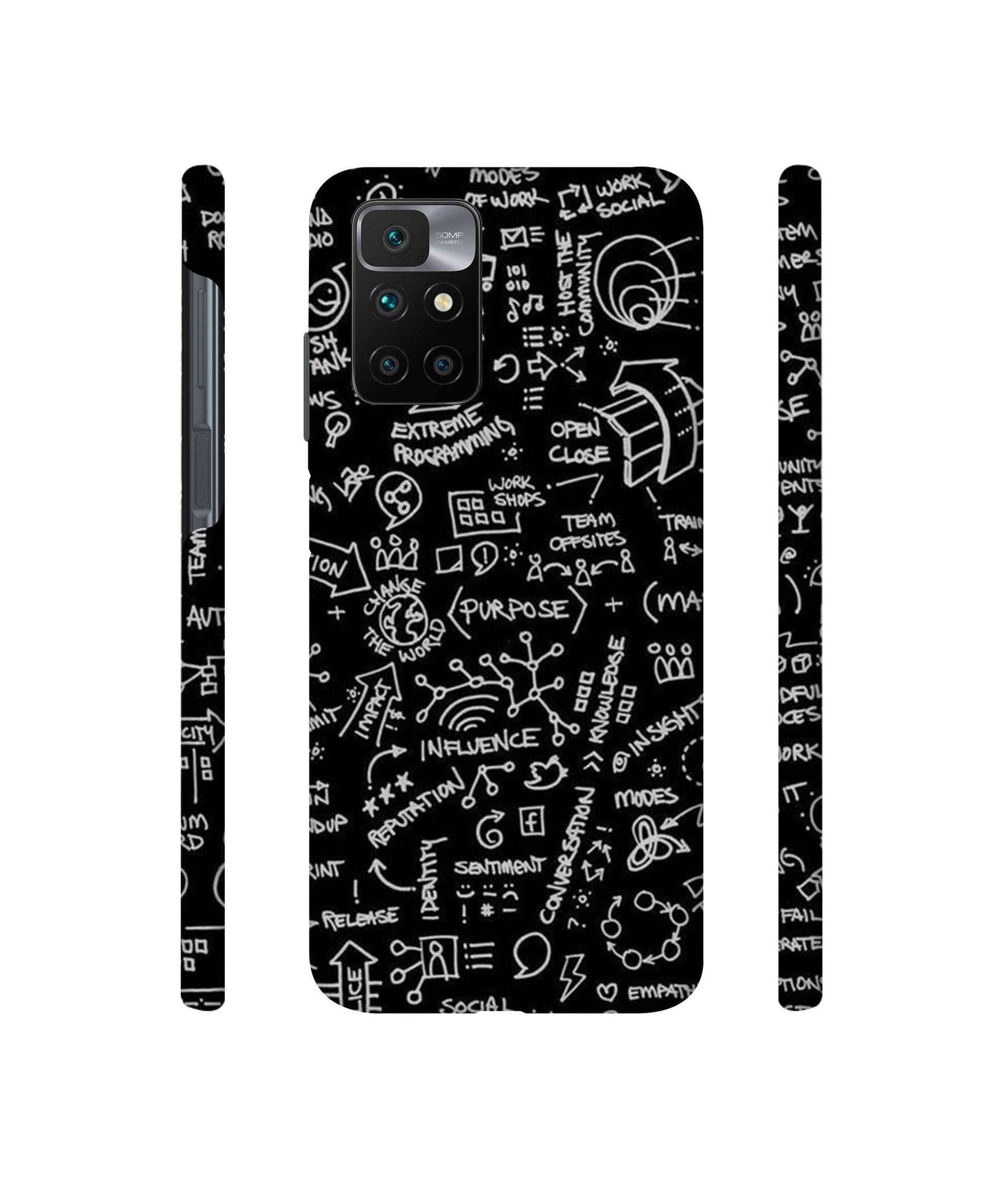 Formulas Designer Hard Back Cover for Mi Redmi 10 Prime