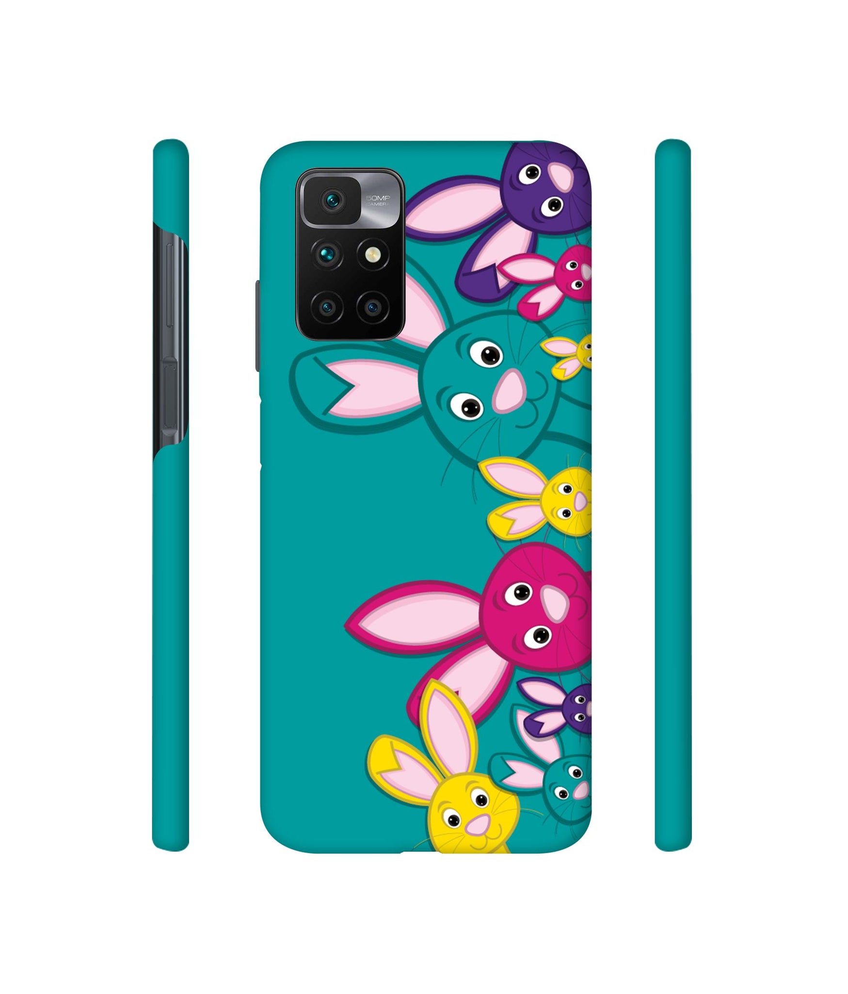 Rabbit Family Designer Hard Back Cover for Mi Redmi 10 Prime
