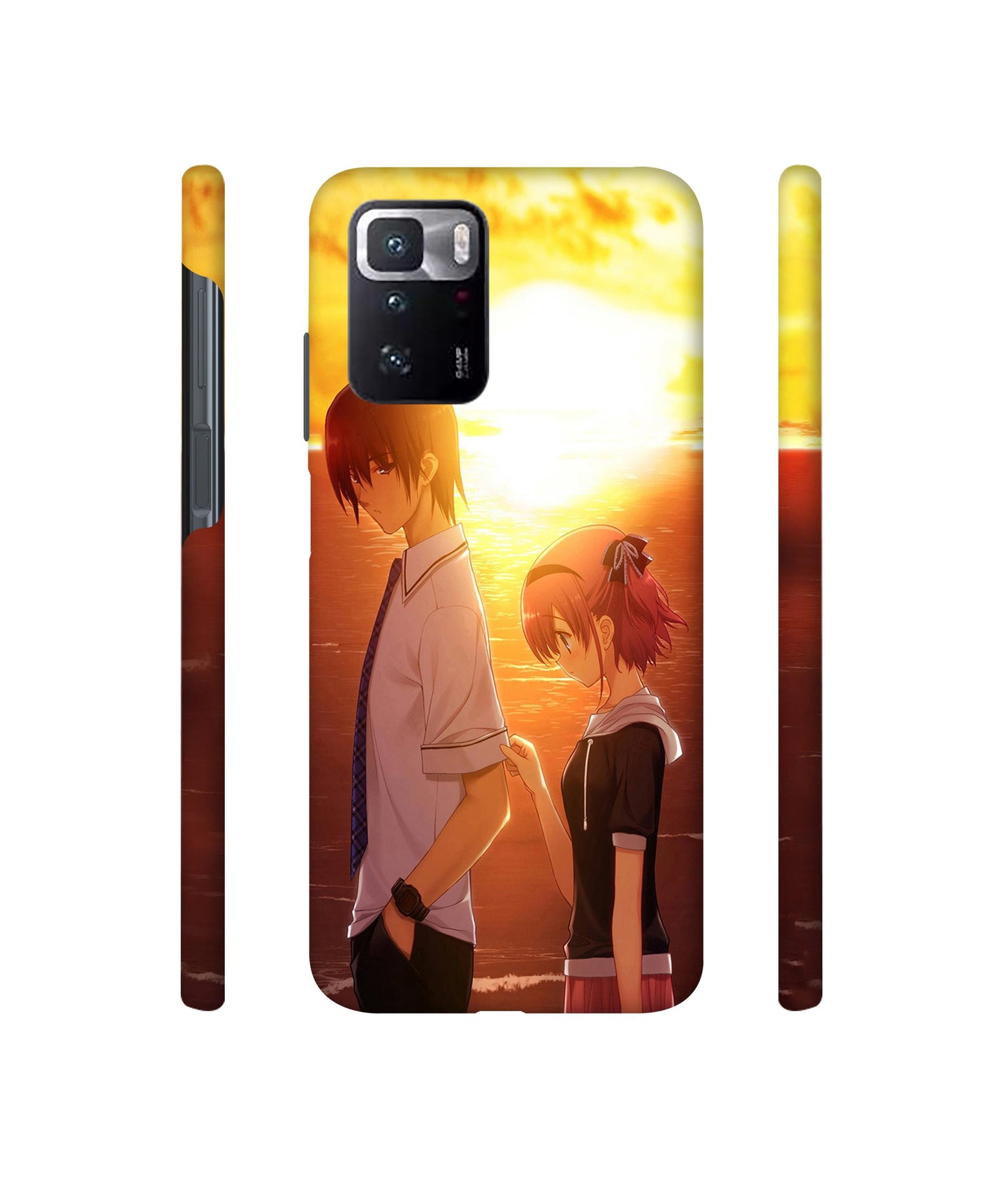 Girl Boy Sunset Sea Designer Hard Back Cover for Mi Poco X3 GT