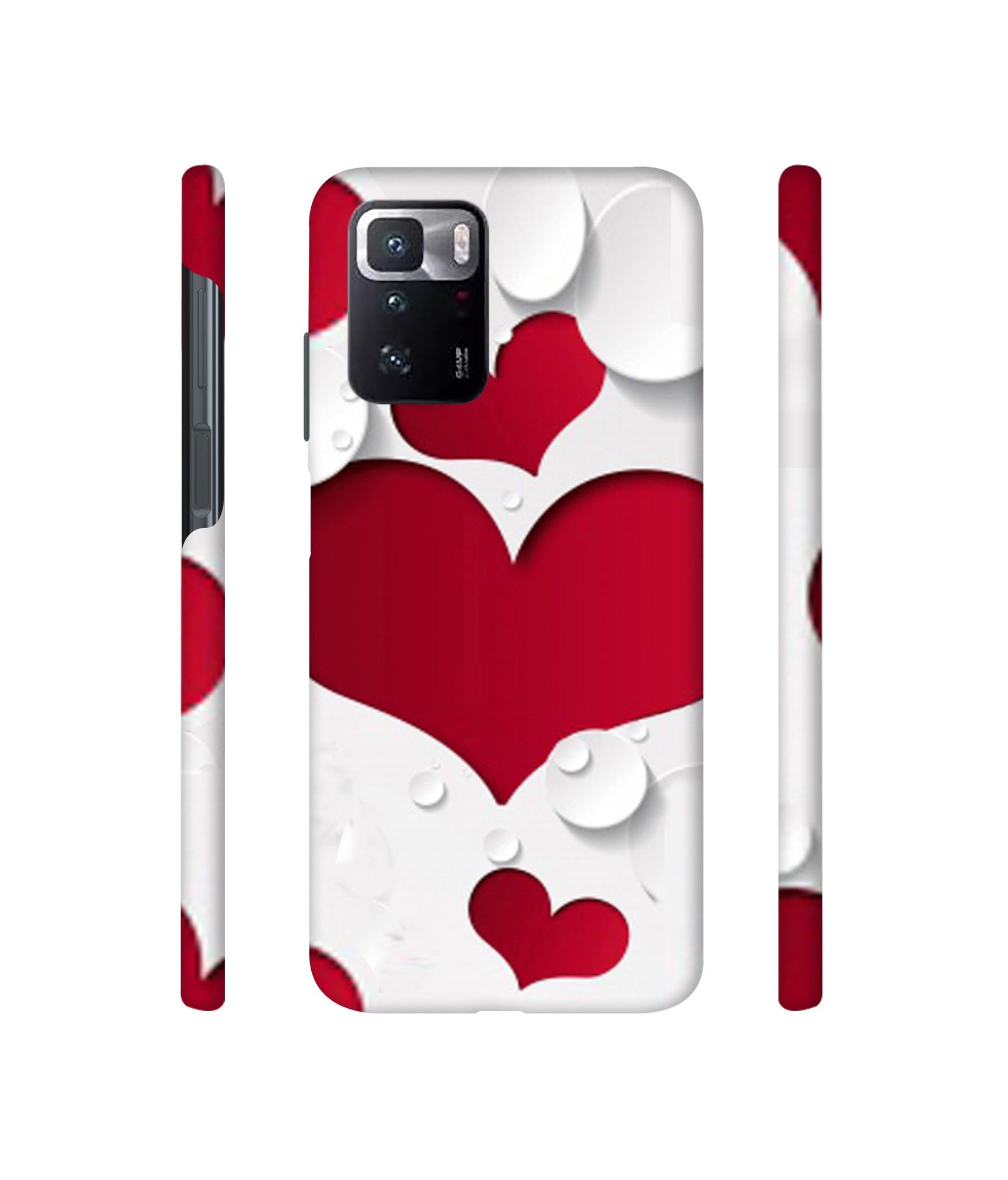 Multiple Hearts Designer Hard Back Cover for Mi Poco X3 GT