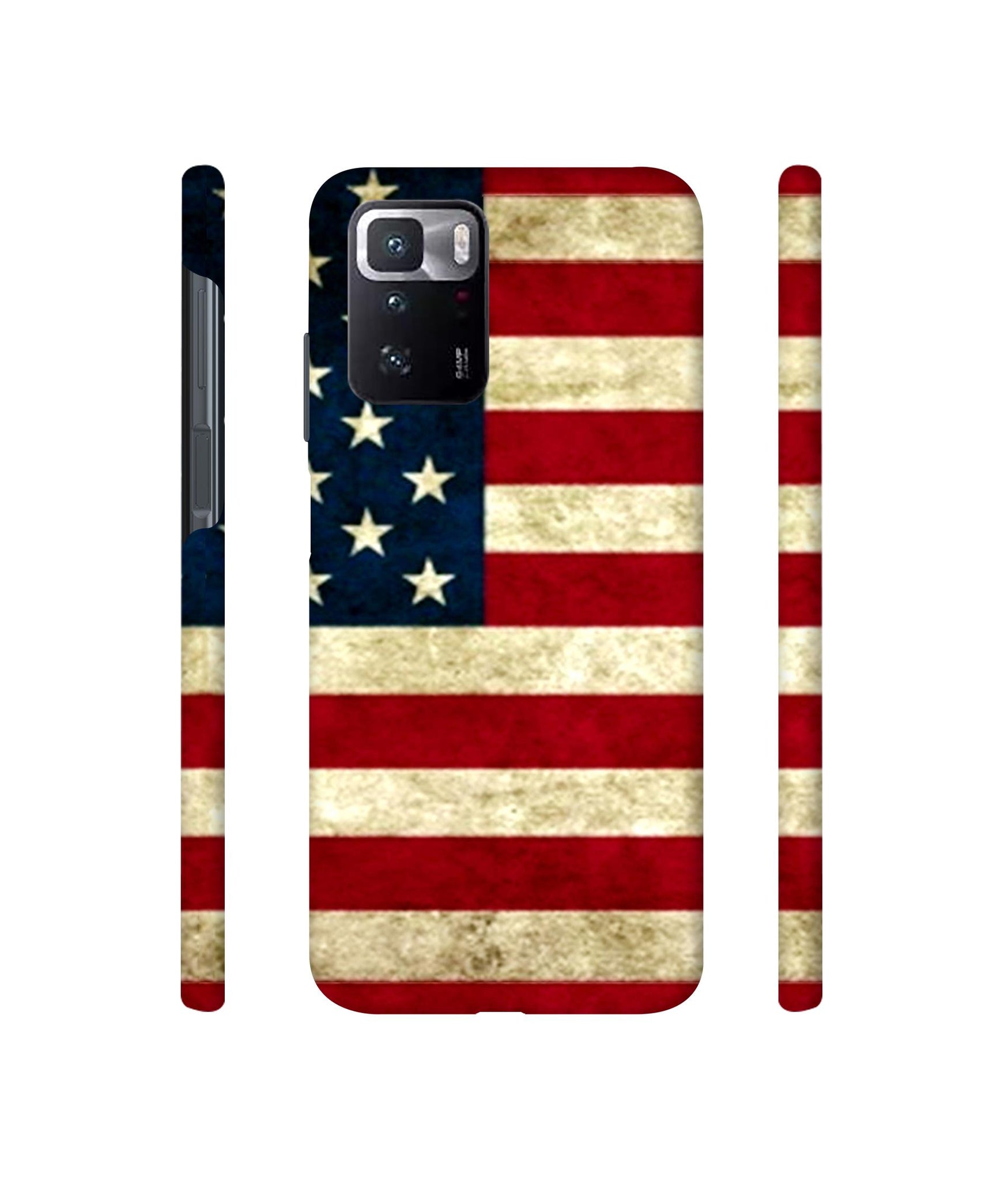 Multicoloured USA Flag Designer Hard Back Cover for Mi Poco X3 GT