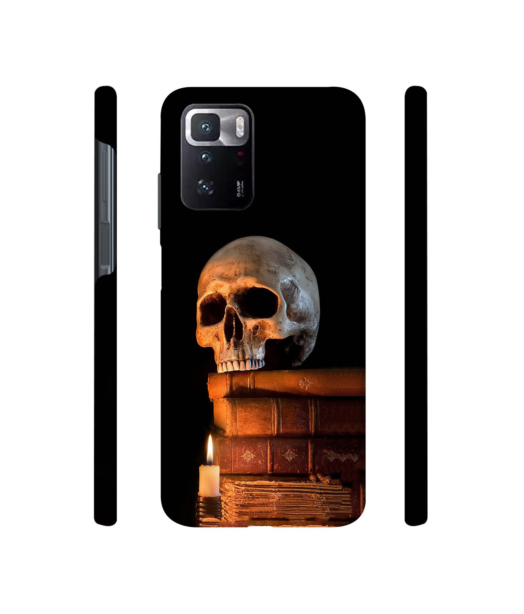 Skull Magic Candles Books Designer Hard Back Cover for Mi Poco X3 GT