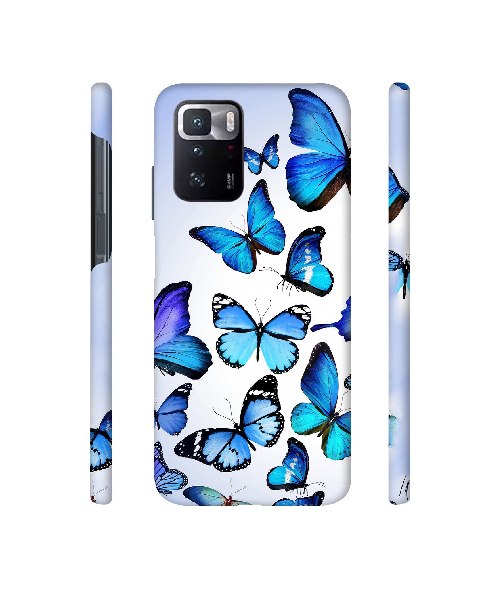 Colorful Flying Butterfly Designer Hard Back Cover for Mi Poco X3 GT