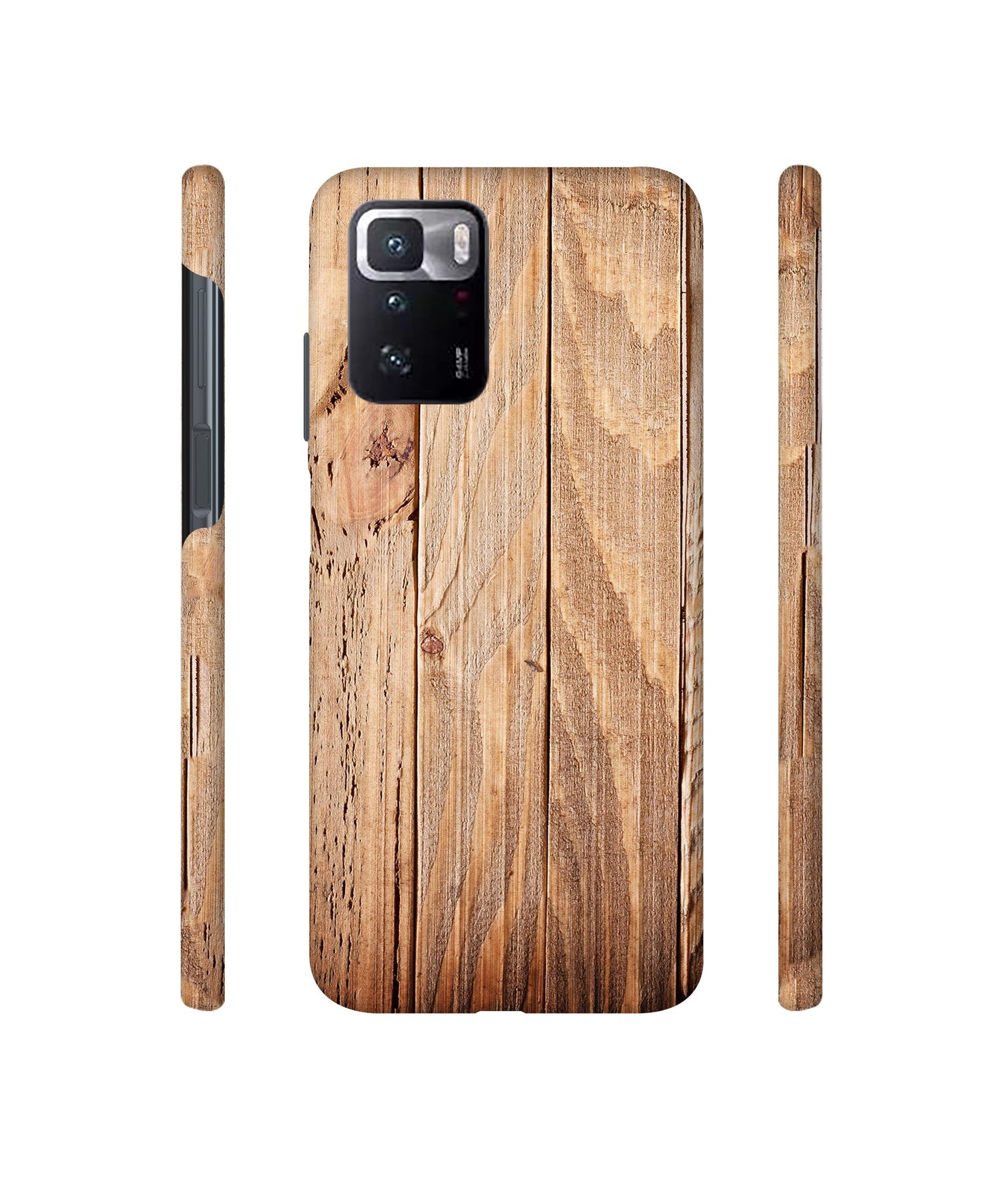 Wooden Texture Designer Hard Back Cover for Mi Poco X3 GT