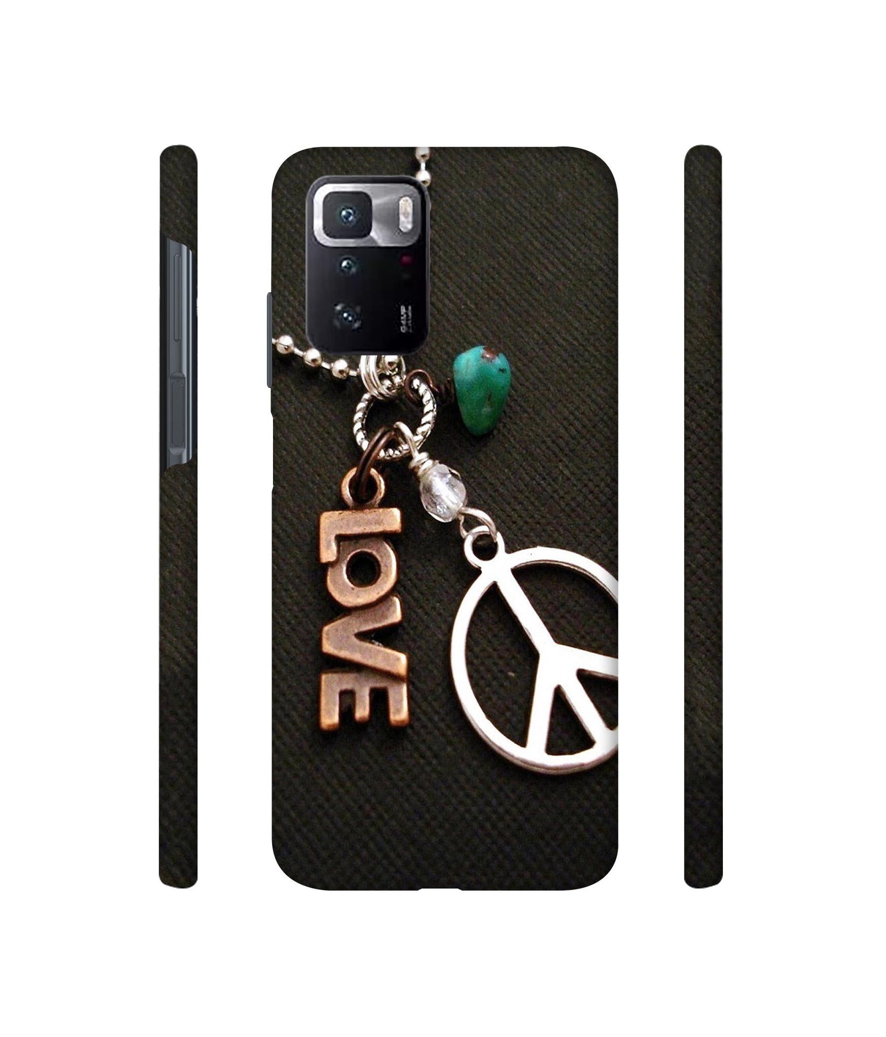 Love and Peace Designer Hard Back Cover for Mi Poco X3 GT