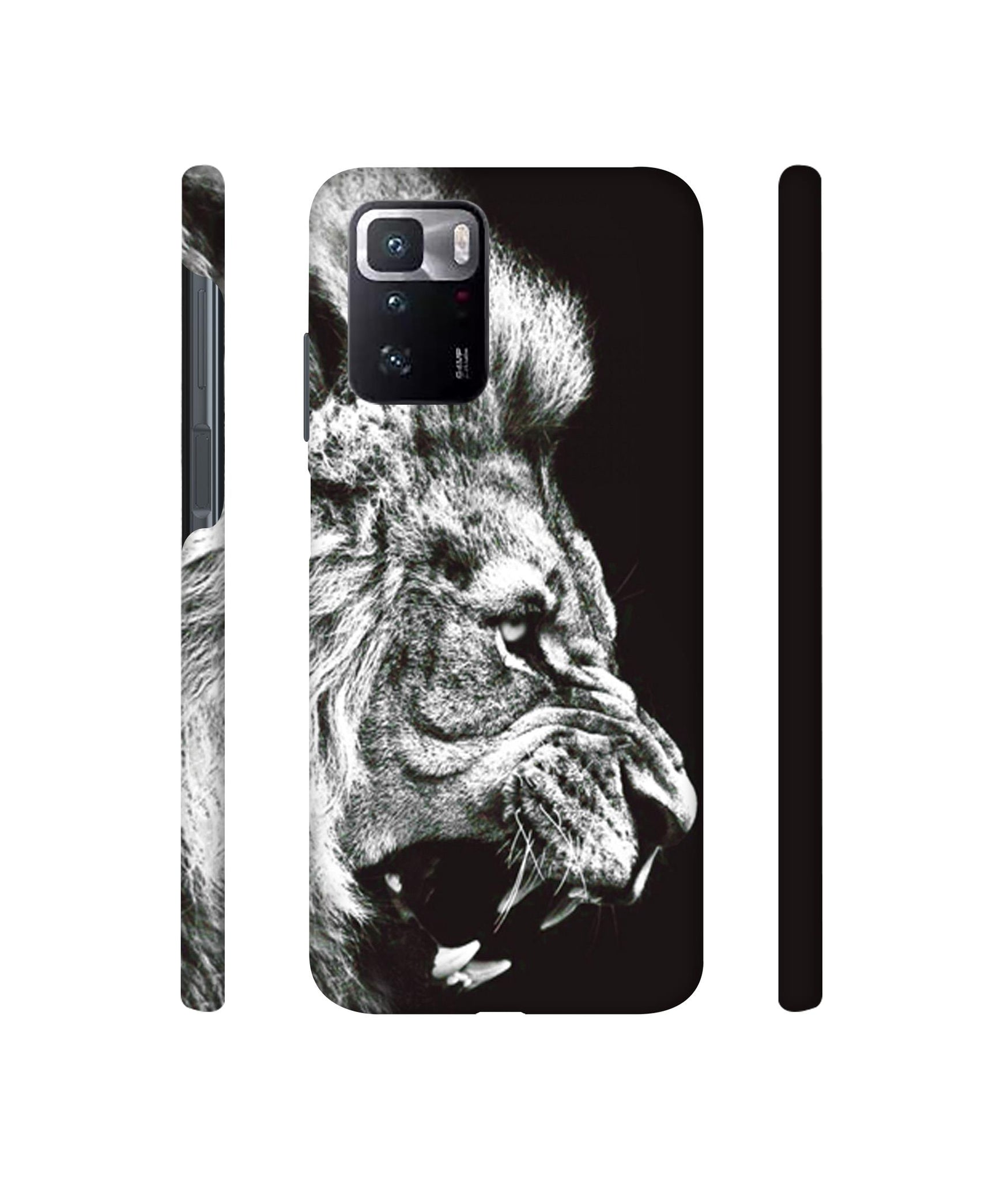 Angry Lion Designer Hard Back Cover for Mi Poco X3 GT