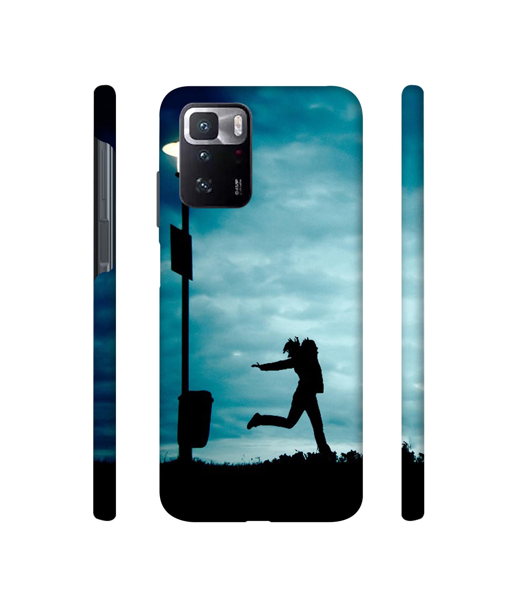 Girl Running At Night Designer Hard Back Cover for Mi Poco X3 GT