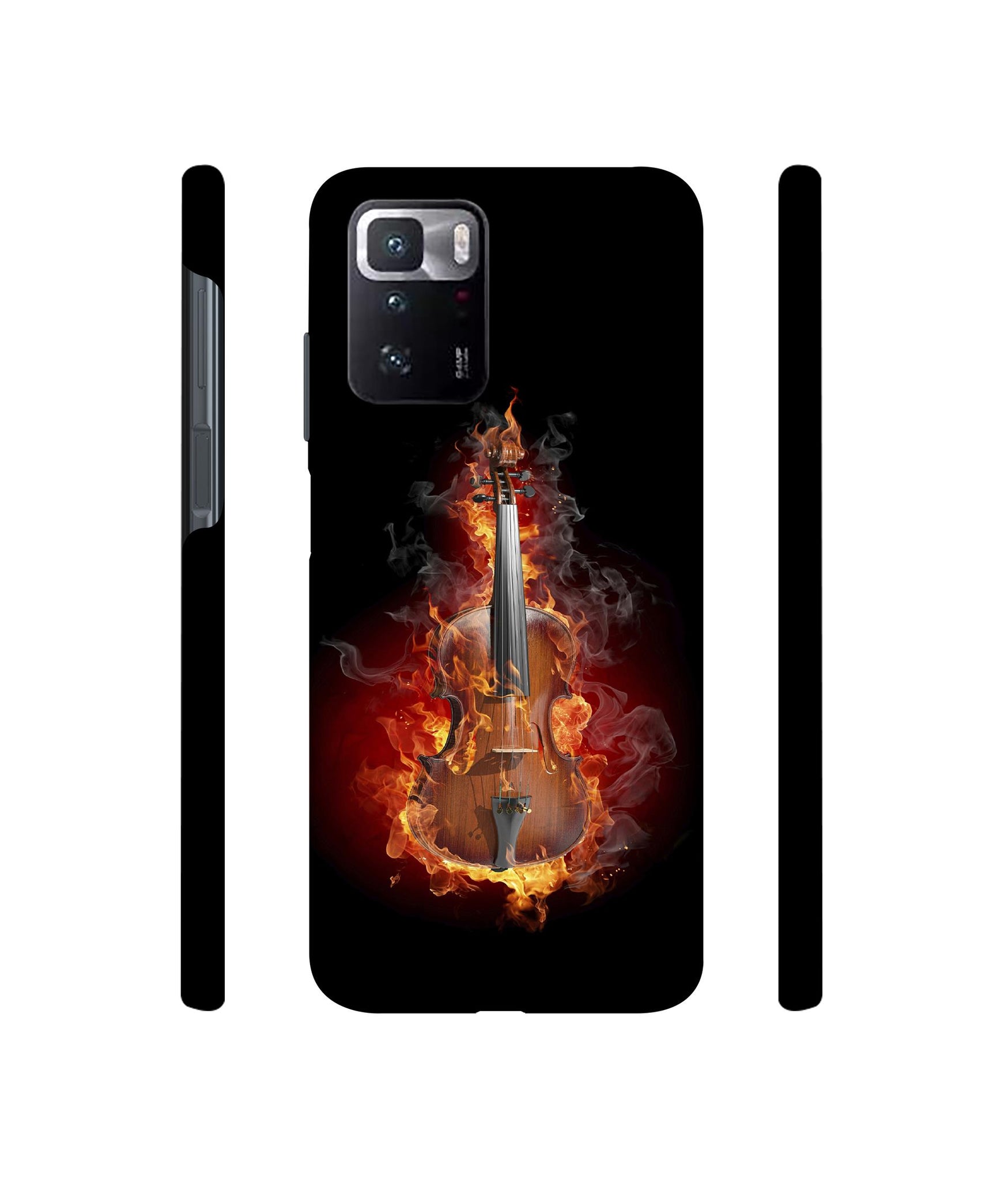 Burning Violin Designer Hard Back Cover for Mi Poco X3 GT