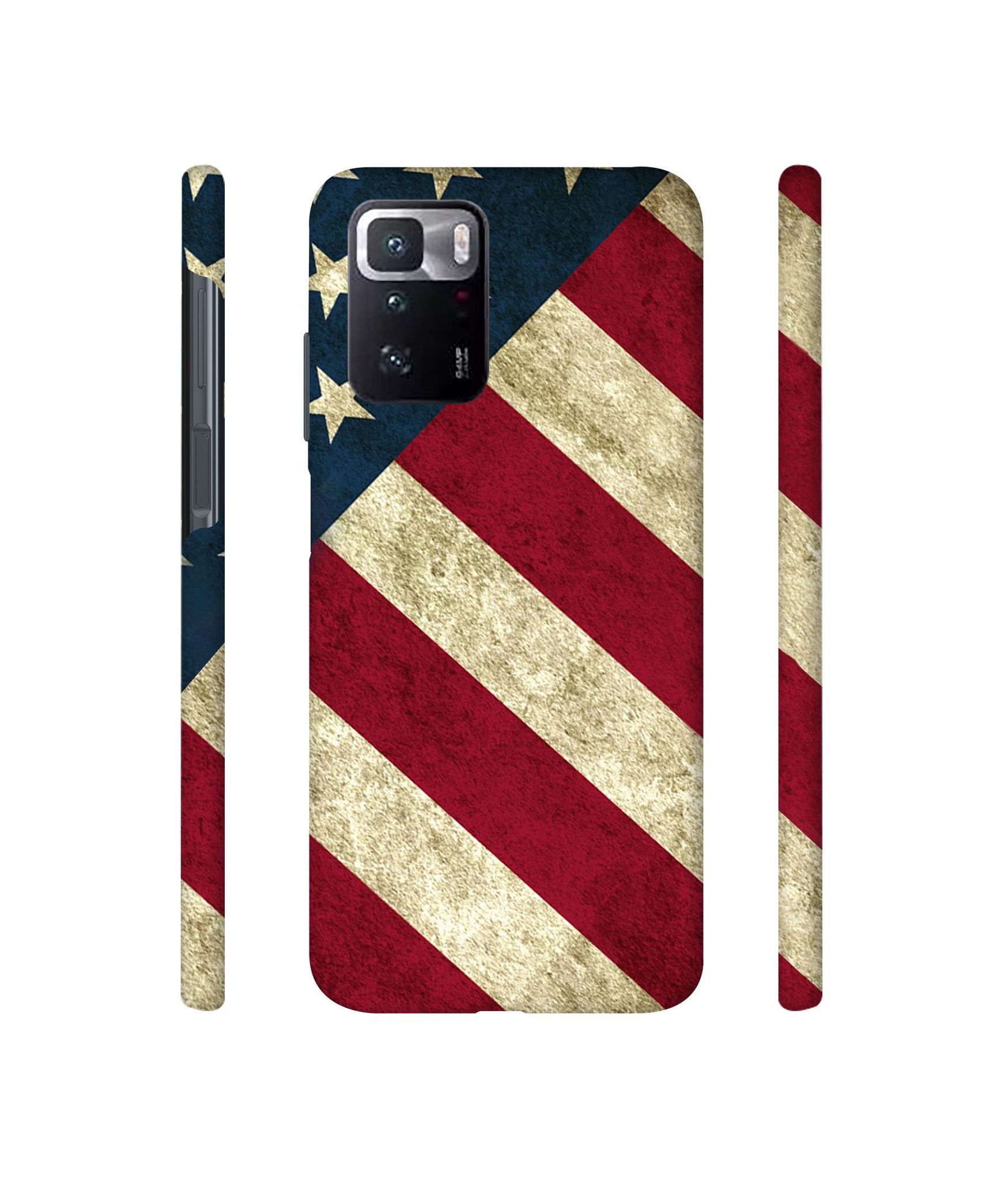 USA Flag Designer Hard Back Cover for Mi Poco X3 GT