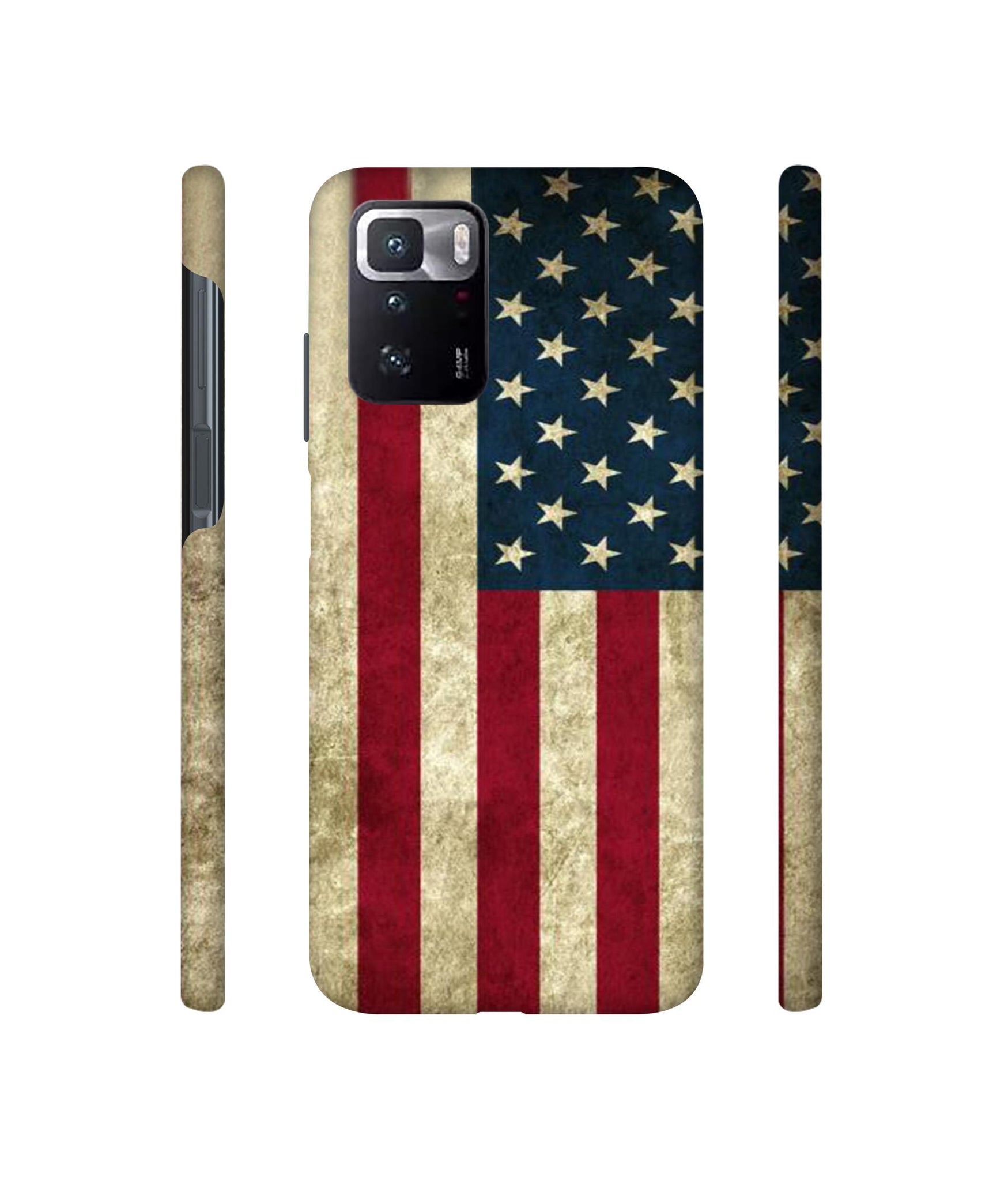 Vingate USA Flag Designer Hard Back Cover for Mi Poco X3 GT