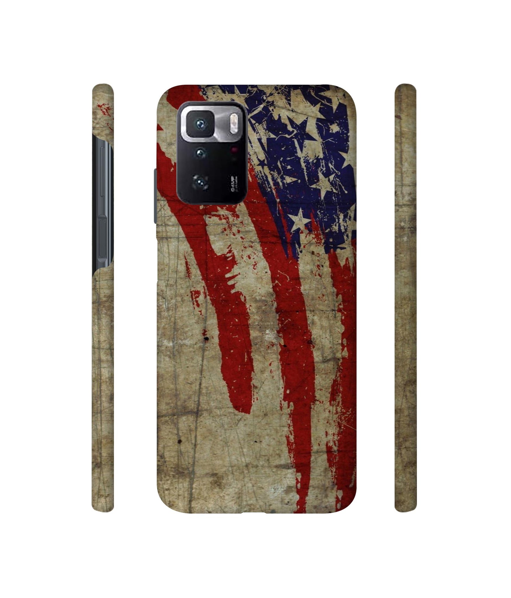 Vintage American Flag Designer Hard Back Cover for Mi Poco X3 GT