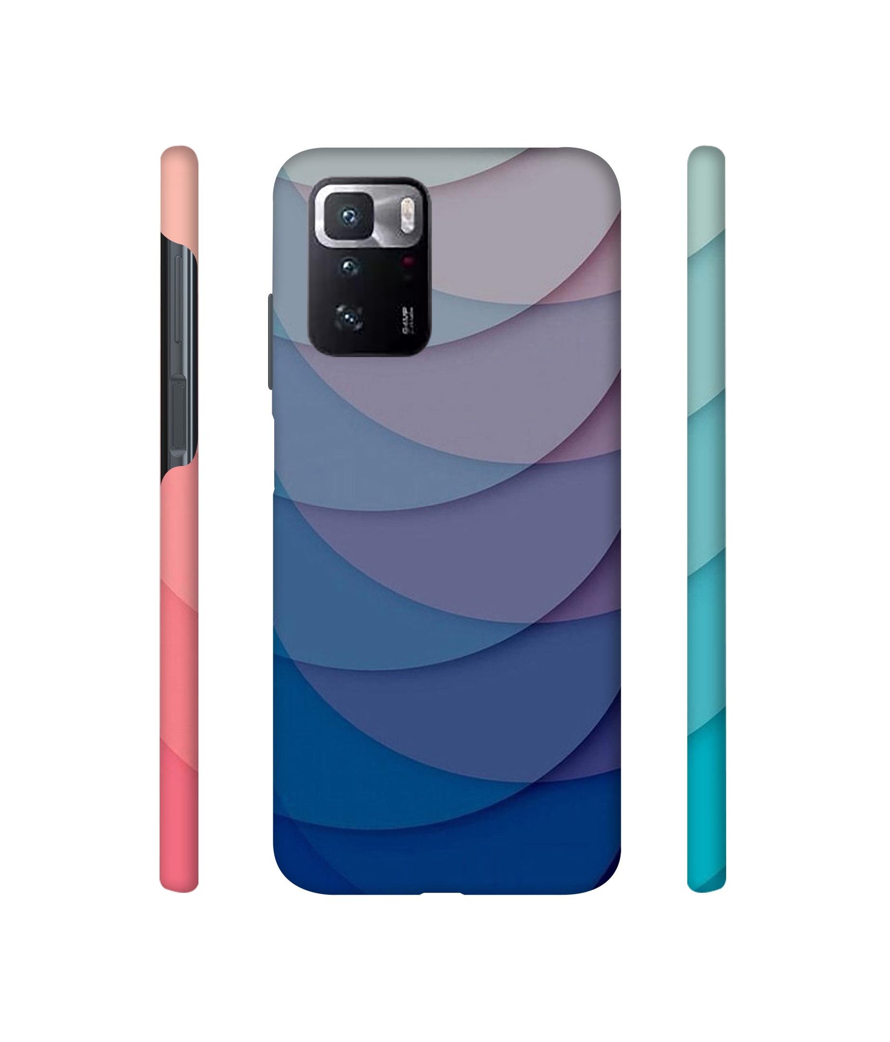 Waves Pattern Print Designer Hard Back Cover for Mi Poco X3 GT