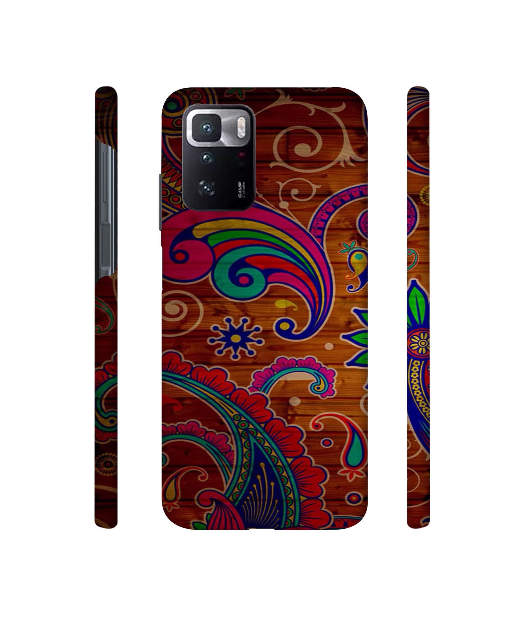 Wooden Pattern Print Designer Hard Back Cover for Mi Poco X3 GT