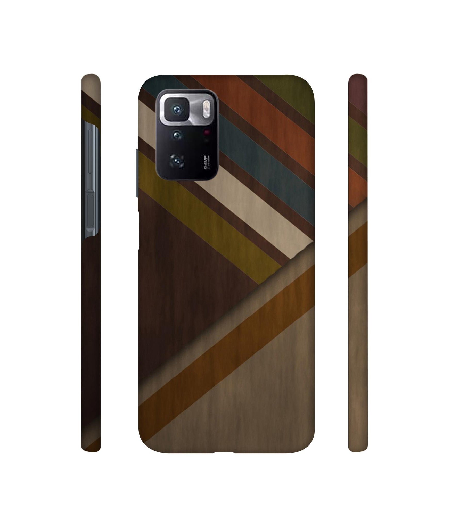 Colorful Wooden Pattern Designer Hard Back Cover for Mi Poco X3 GT