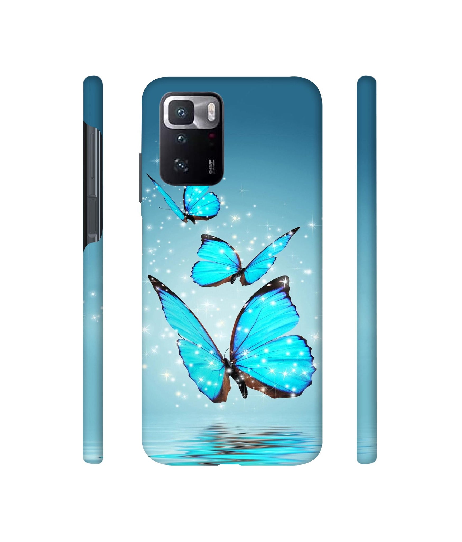 Flying Butterflies Designer Hard Back Cover for Mi Poco X3 GT