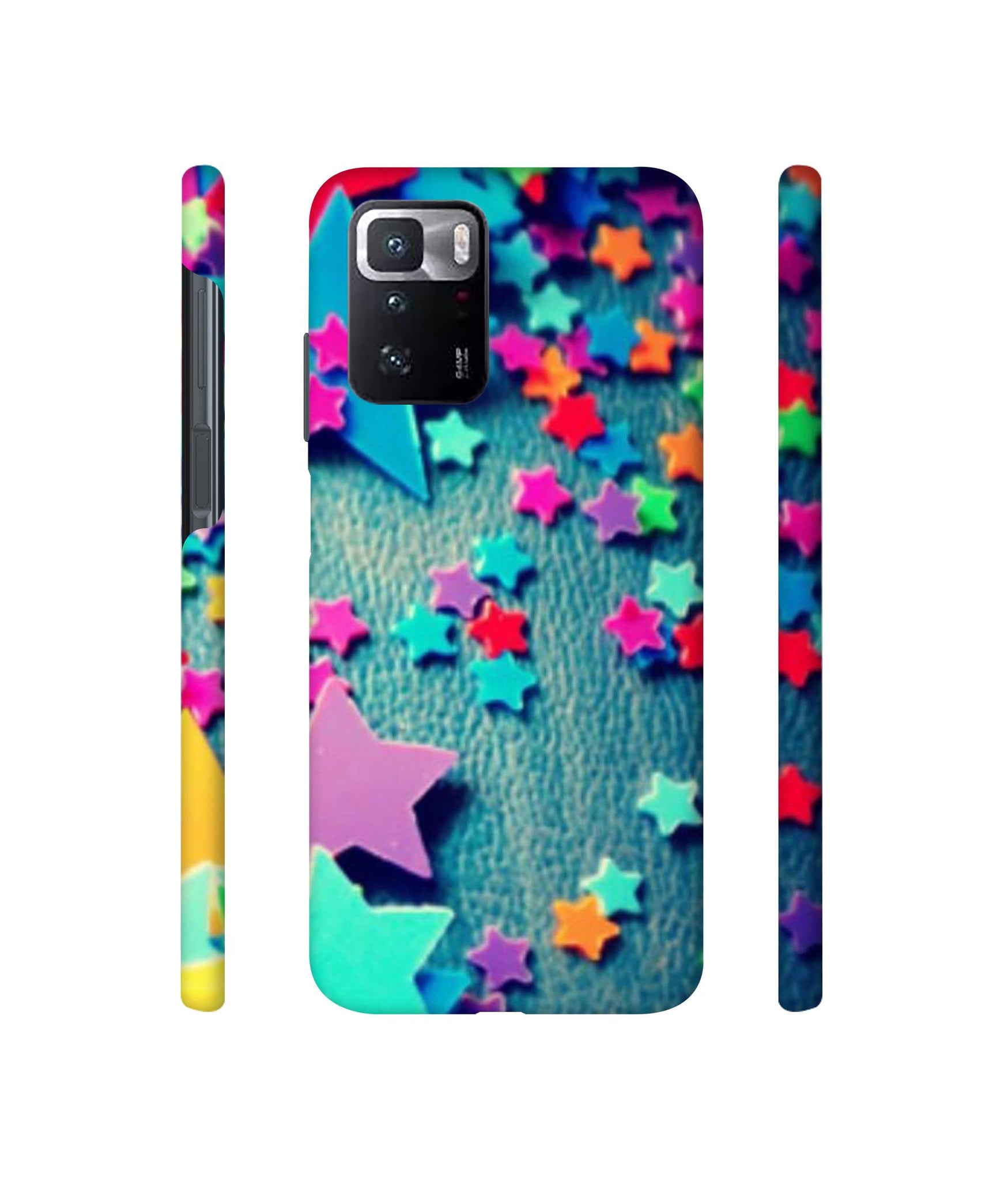 Colorful Stars Designer Hard Back Cover for Mi Poco X3 GT