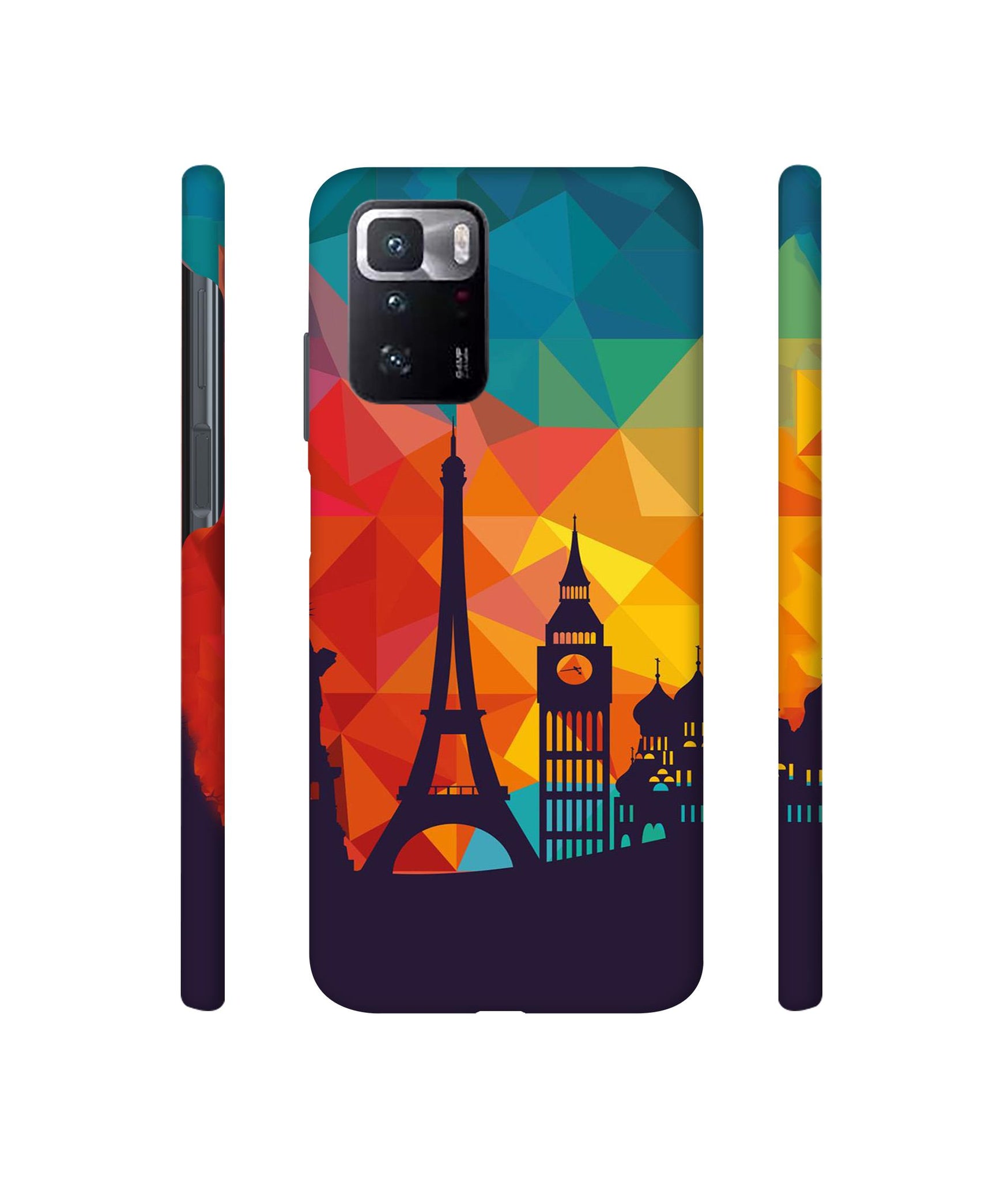 Colored Paris Designer Hard Back Cover for Mi Poco X3 GT