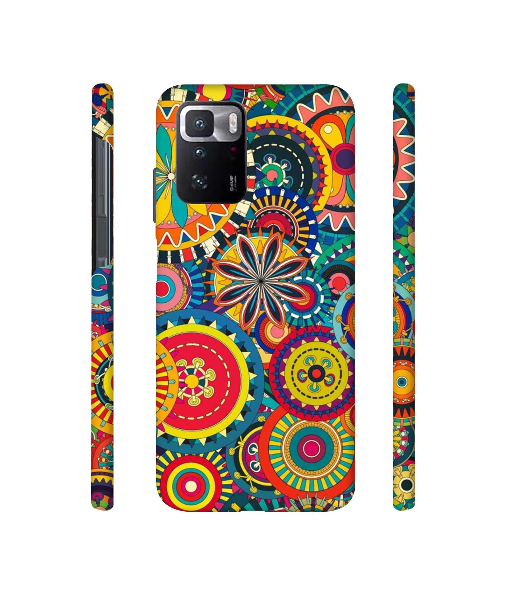 Ring Pattern Print Designer Hard Back Cover for Mi Poco X3 GT