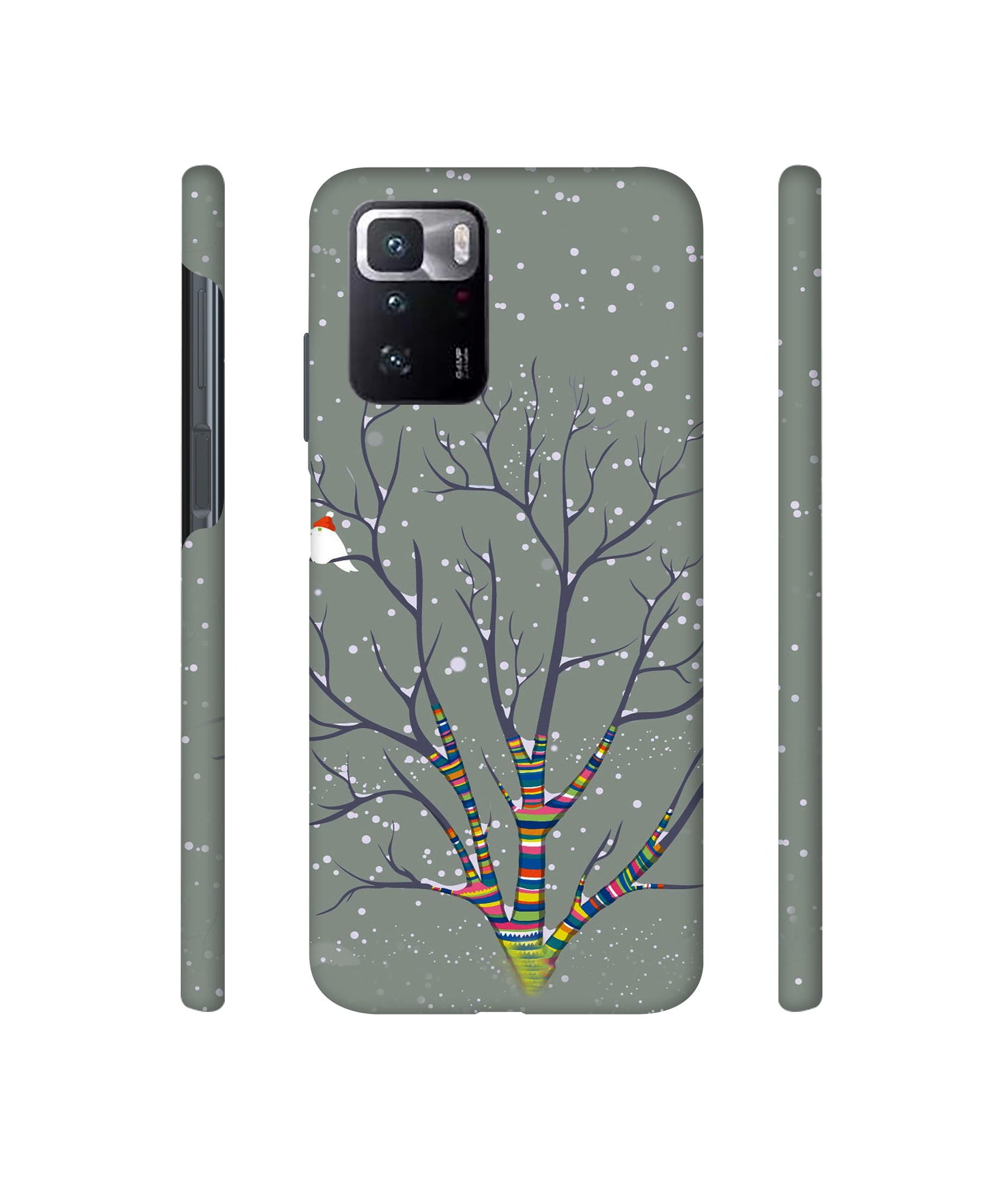 Winter Pattern Print Designer Hard Back Cover for Mi Poco X3 GT