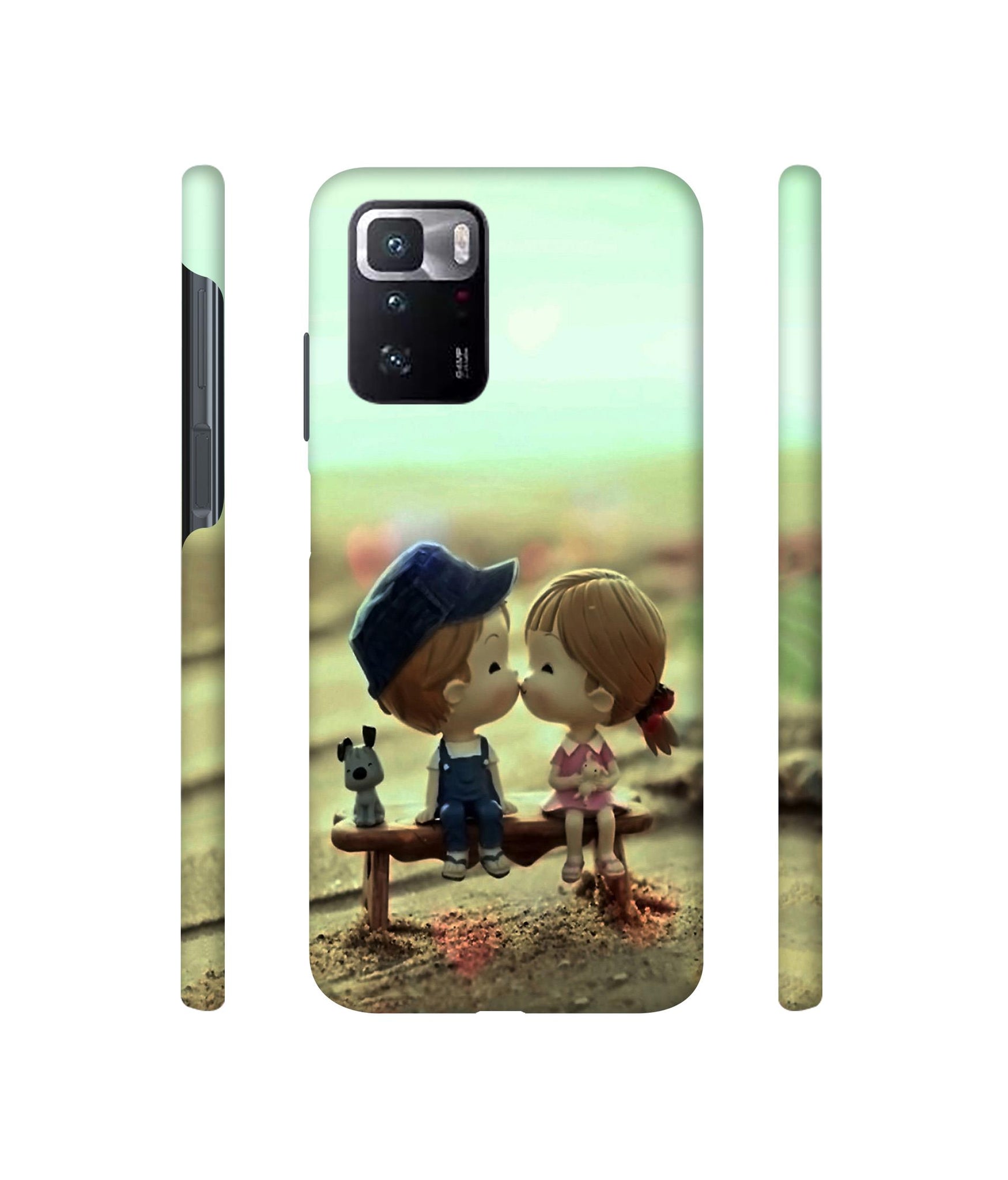 Love Couples Pattern Designer Hard Back Cover for Mi Poco X3 GT