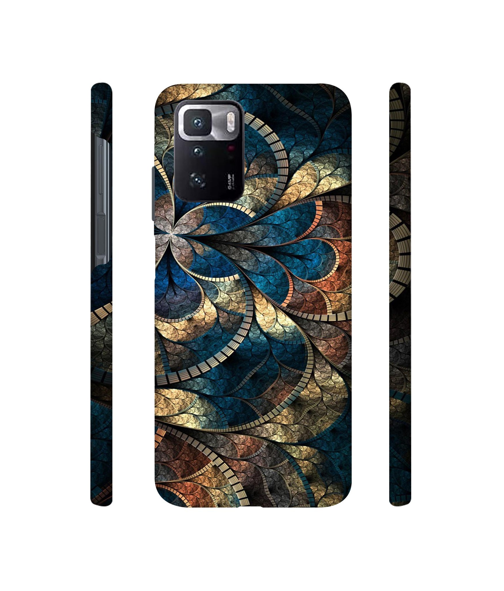 Fractional Pattern Designer Hard Back Cover for Mi Poco X3 GT