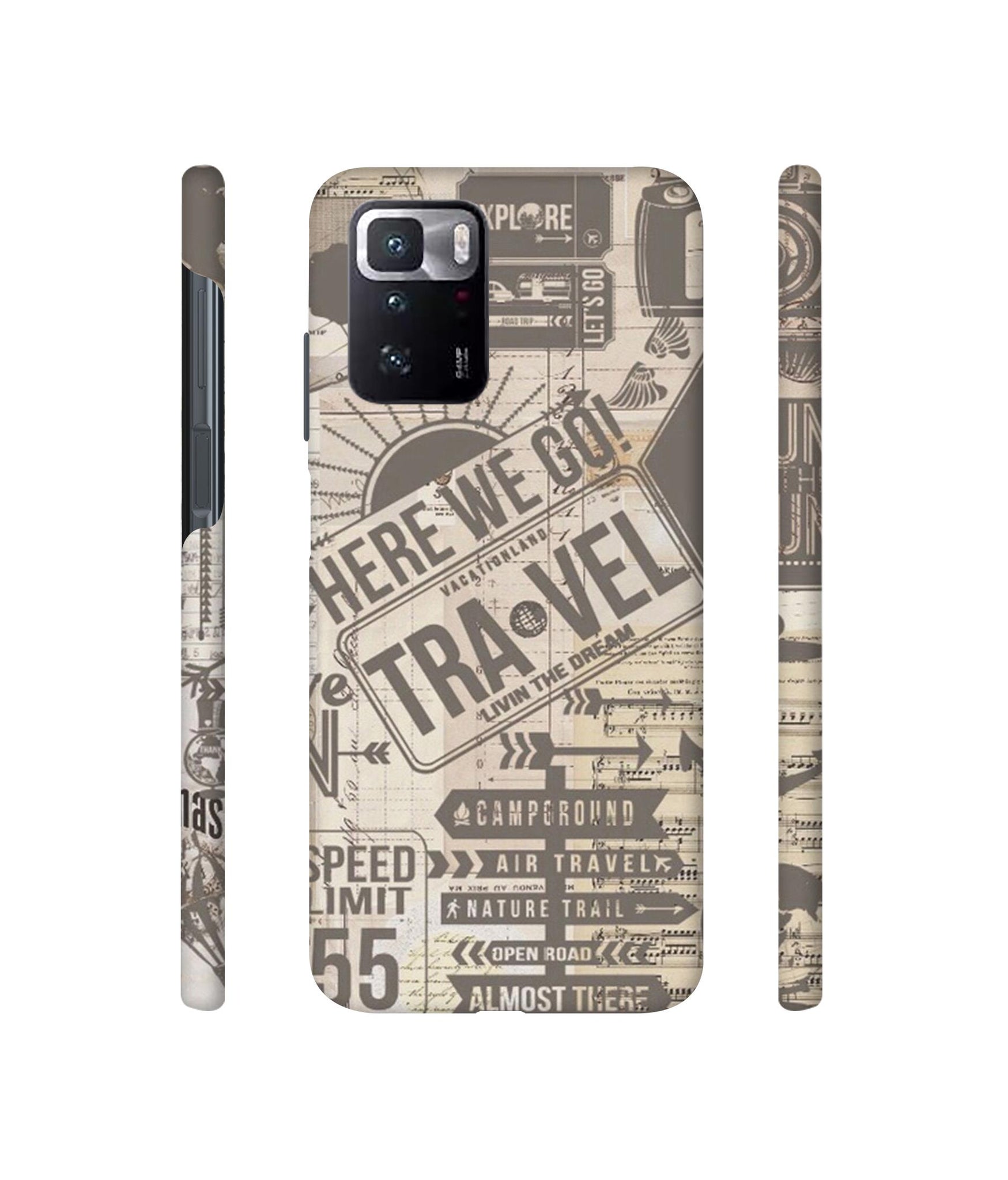 Travel Designer Hard Back Cover for Mi Poco X3 GT