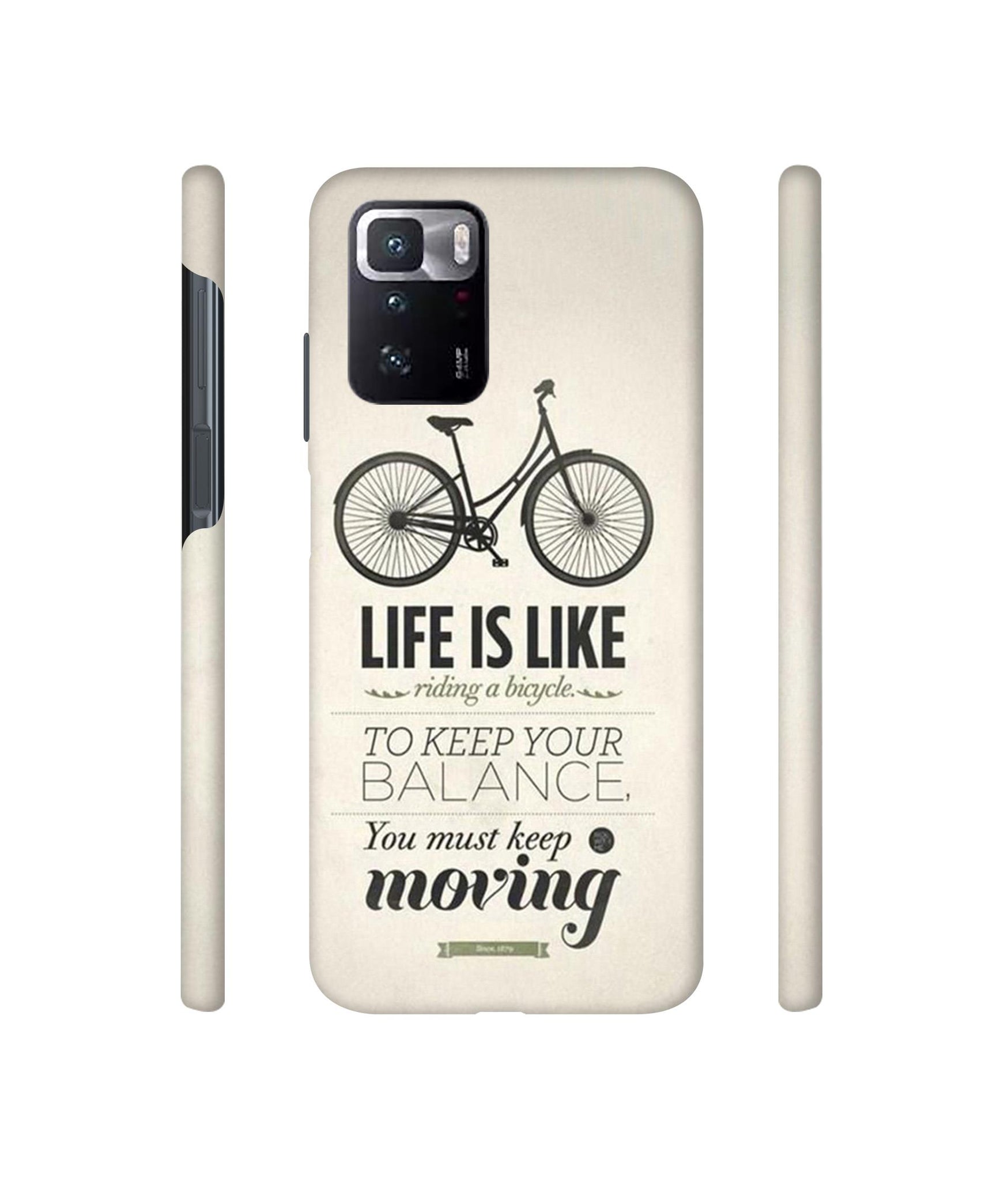 Life is Like Moving Designer Hard Back Cover for Mi Poco X3 GT