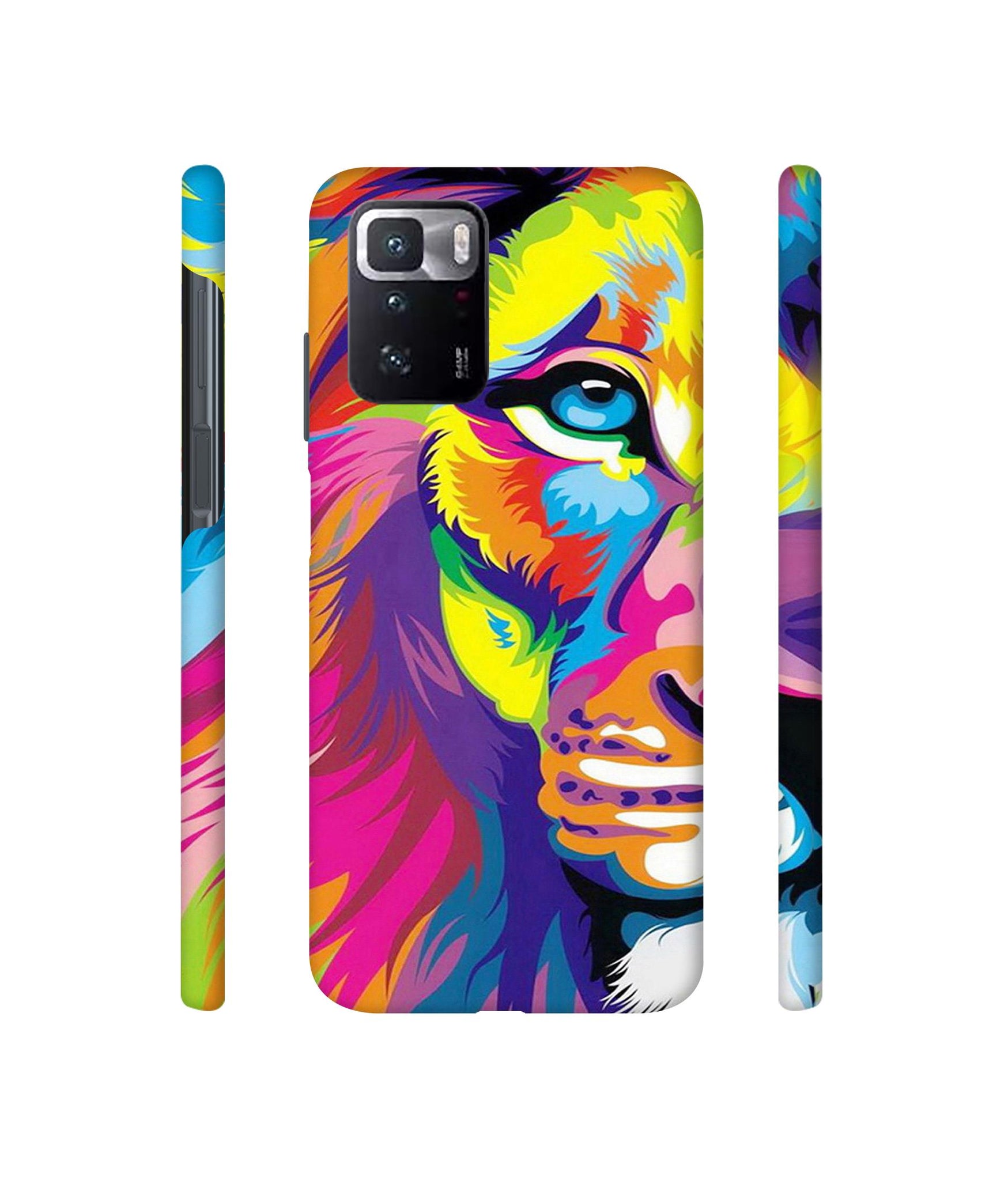 Lion Designer Hard Back Cover for Mi Poco X3 GT