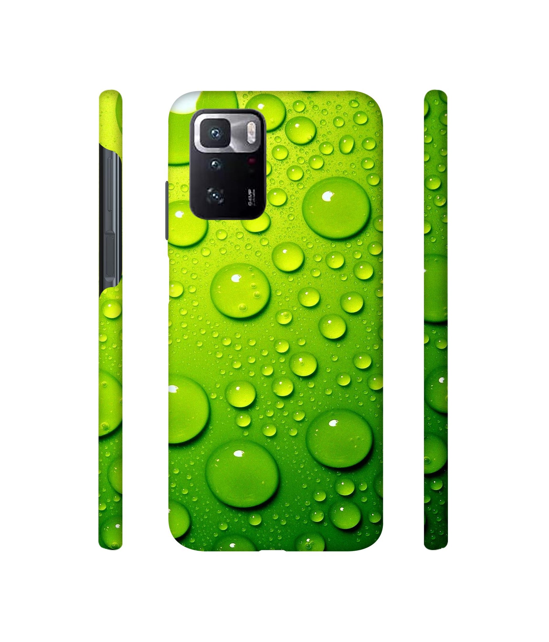 Green Bubbles Designer Hard Back Cover for Mi Poco X3 GT