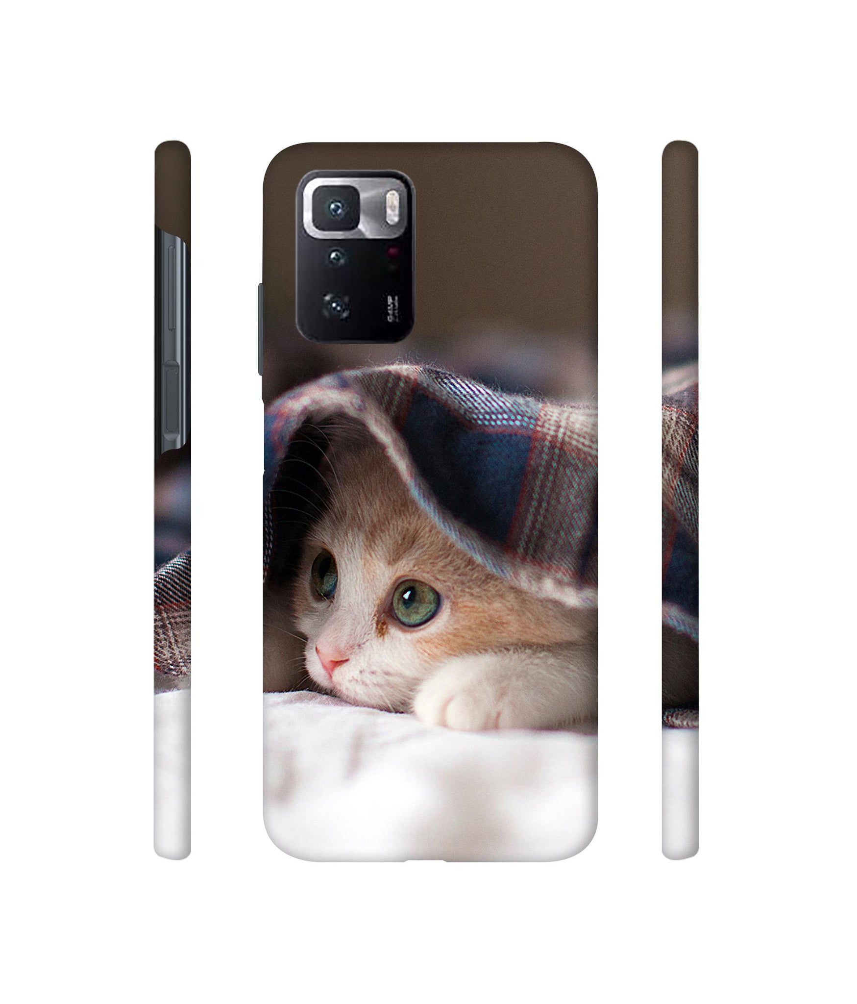 Sleepy Kitten Designer Hard Back Cover for Mi Poco X3 GT