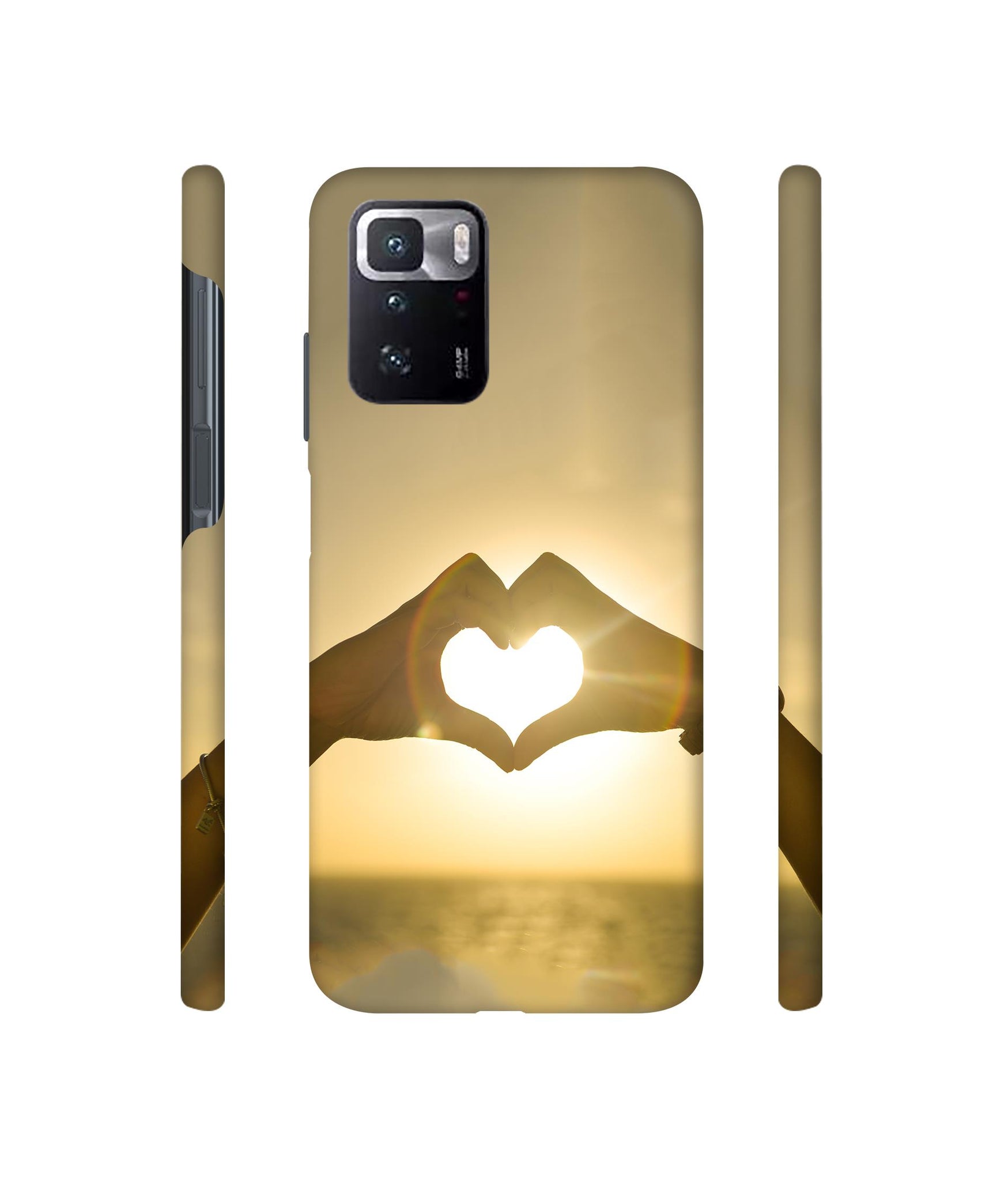 Heart in Hand Shape Designer Hard Back Cover for Mi Poco X3 GT