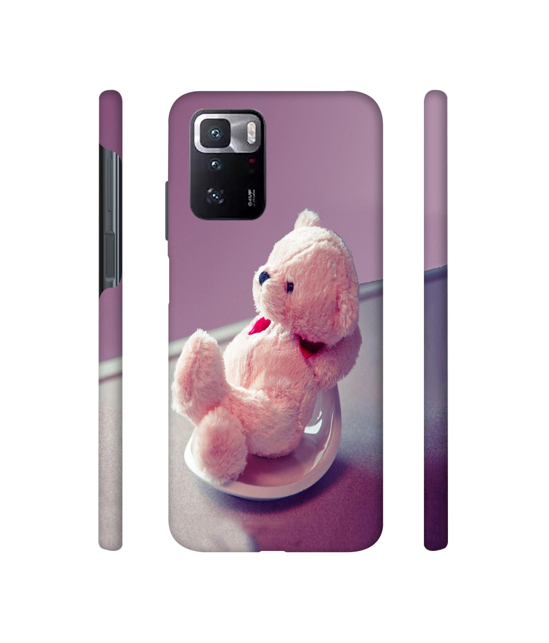 Cute Teddy Bear Designer Hard Back Cover for Mi Poco X3 GT