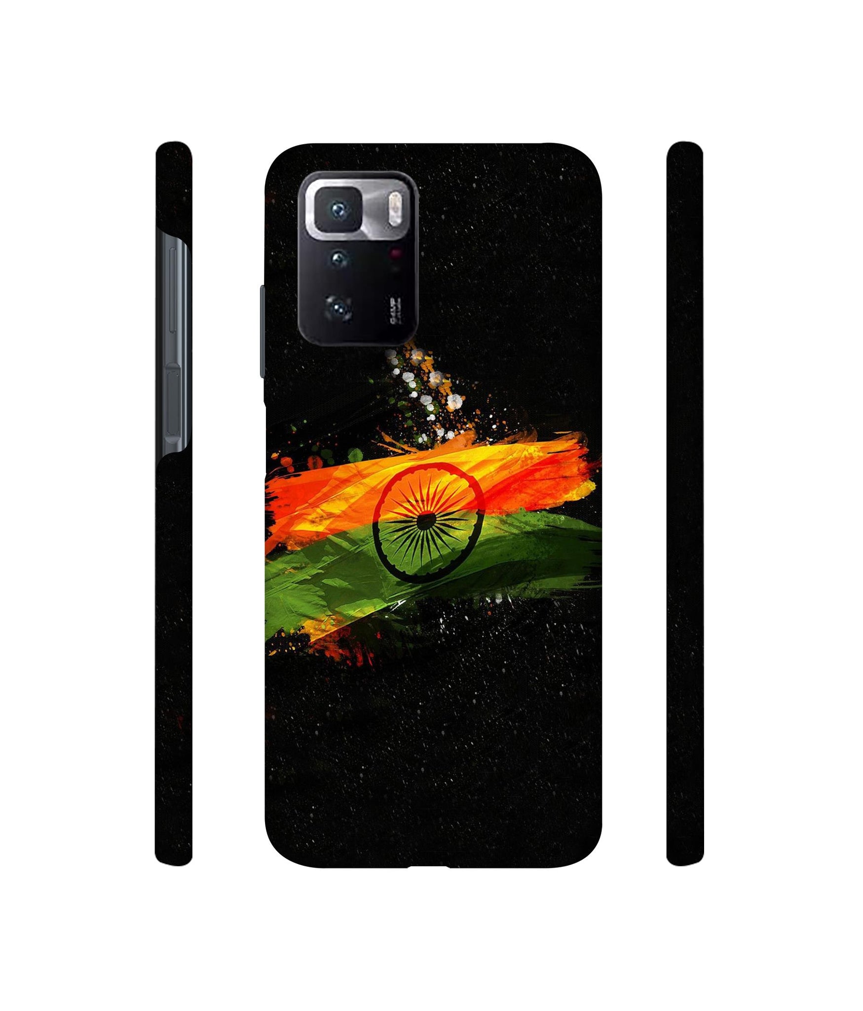 Indian Flag Designer Hard Back Cover for Mi Poco X3 GT