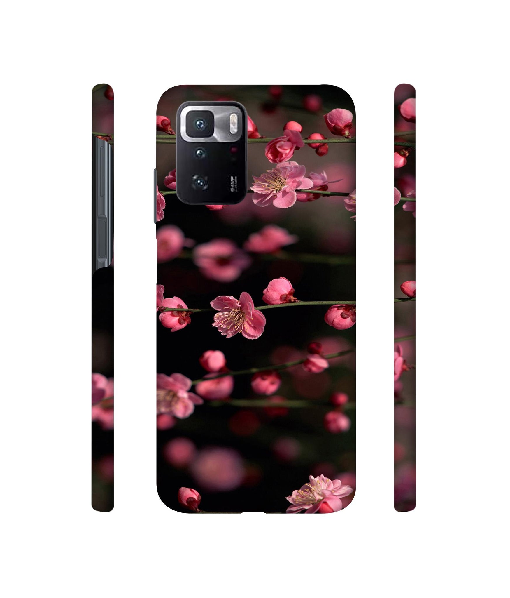 Pink Flowers Designer Hard Back Cover for Mi Poco X3 GT