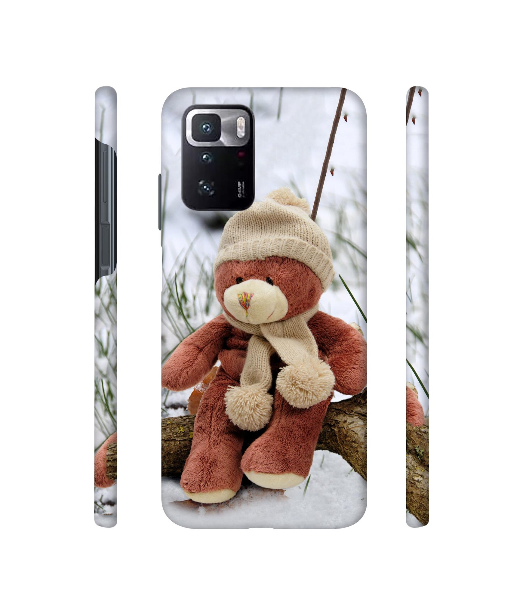 Woolen Bear Designer Hard Back Cover for Mi Poco X3 GT