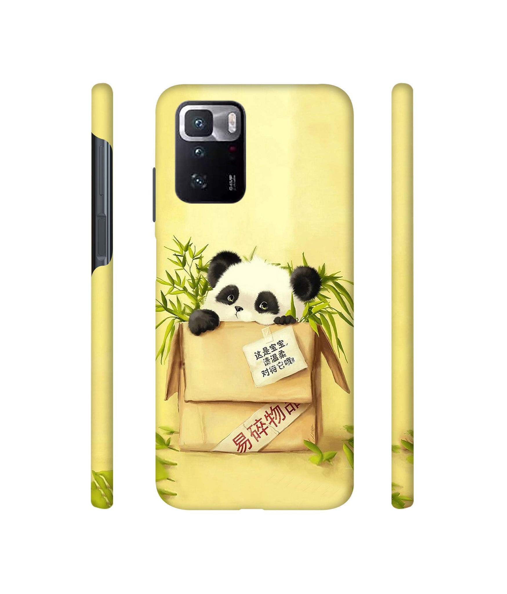 Panda In Box Designer Hard Back Cover for Mi Poco X3 GT