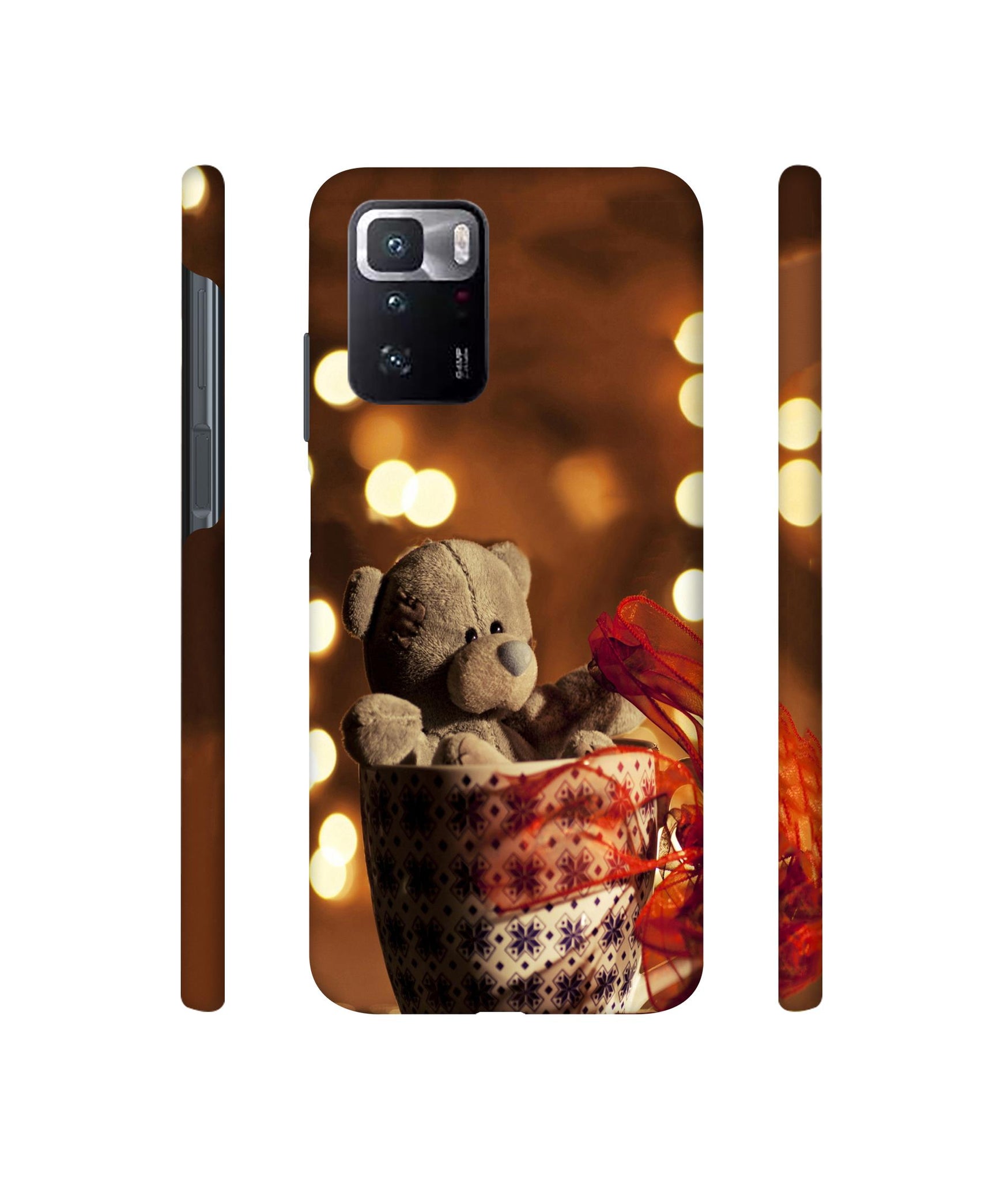 Teddy In Cup Designer Hard Back Cover for Mi Poco X3 GT