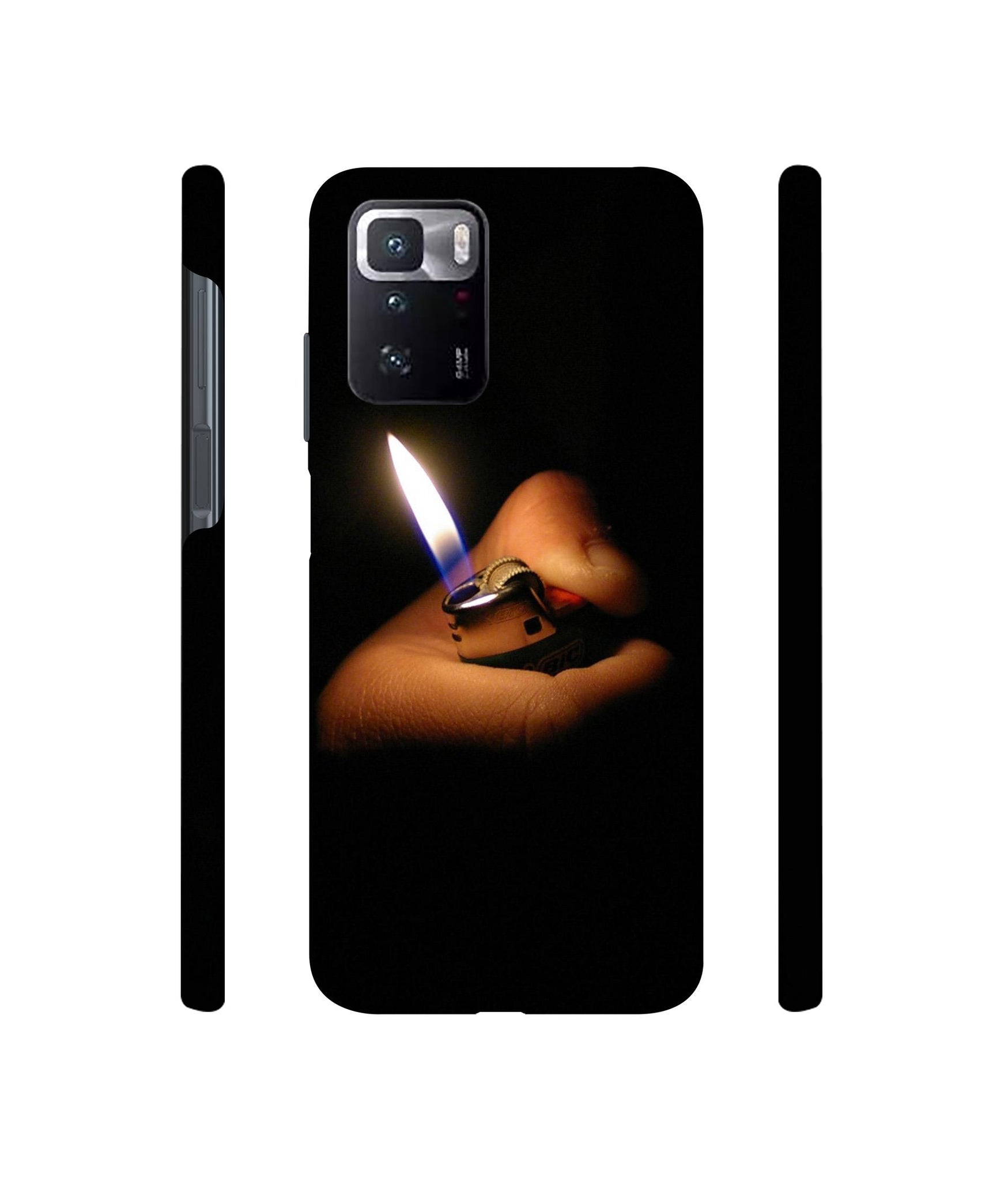 Lighter Flames Designer Hard Back Cover for Mi Poco X3 GT