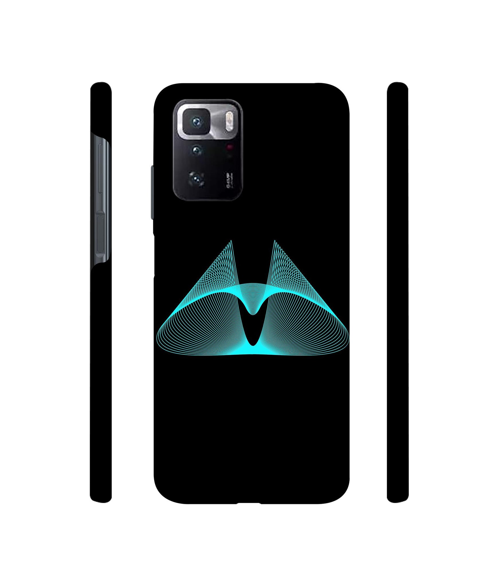 Mesh Shape Glitter Designer Hard Back Cover for Mi Poco X3 GT