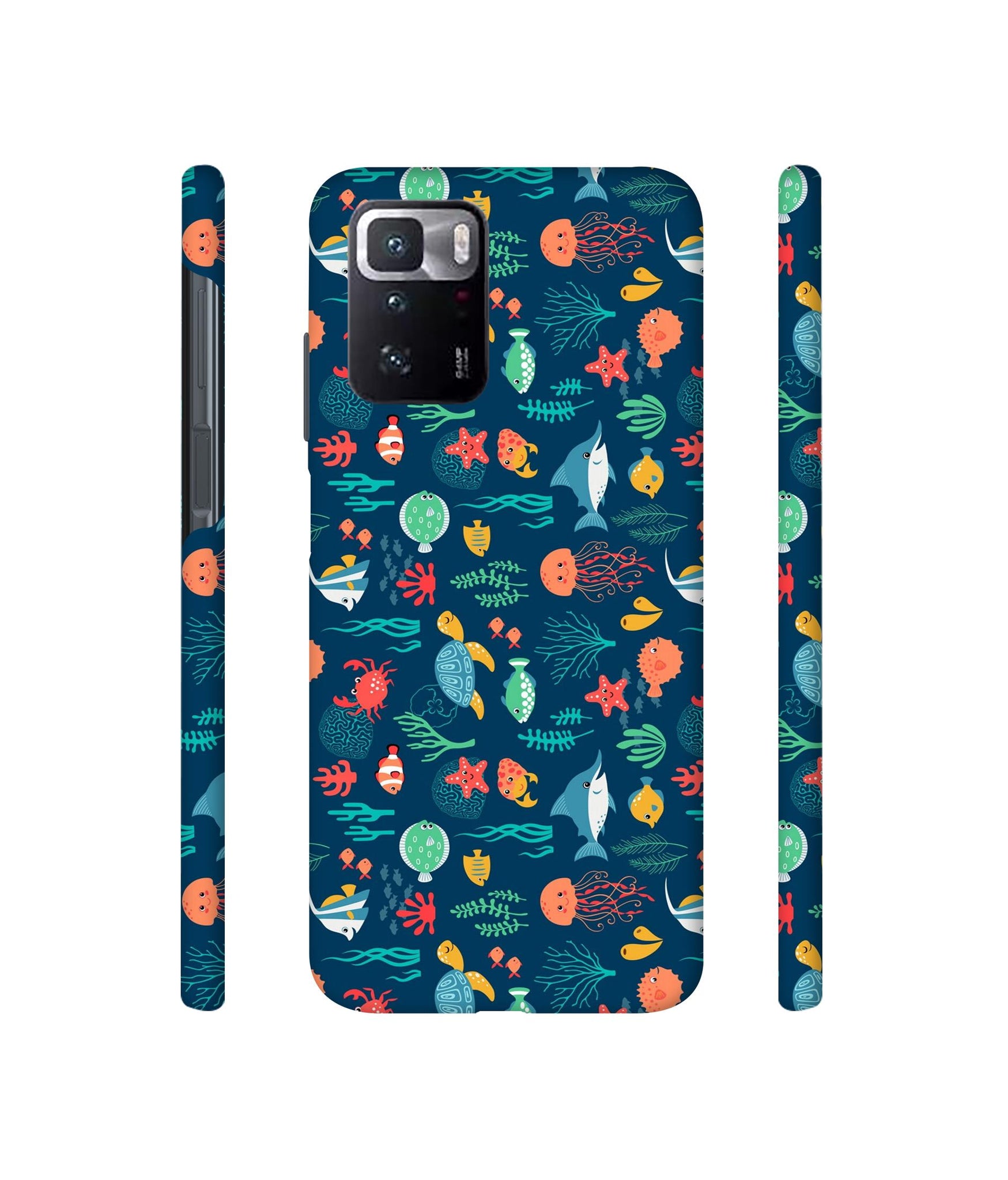 Aquarium Texture Designer Hard Back Cover for Mi Poco X3 GT