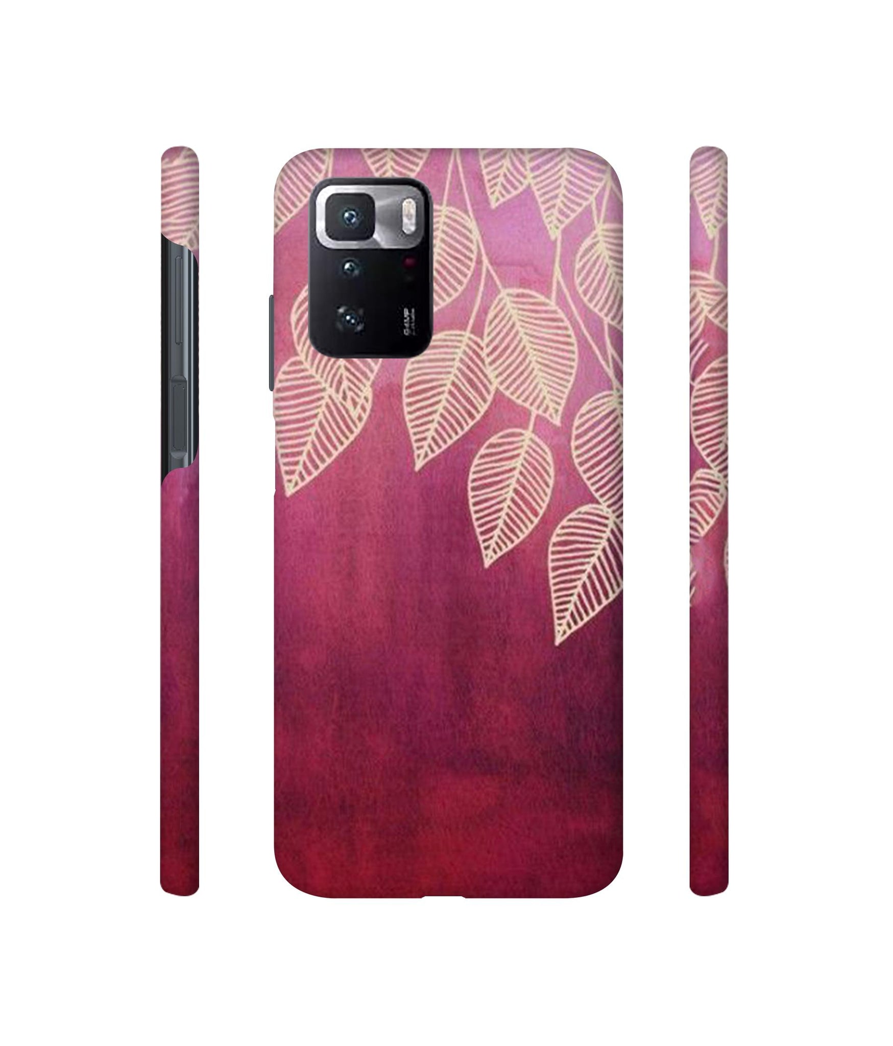 Leaf Pattern Designer Hard Back Cover for Mi Poco X3 GT