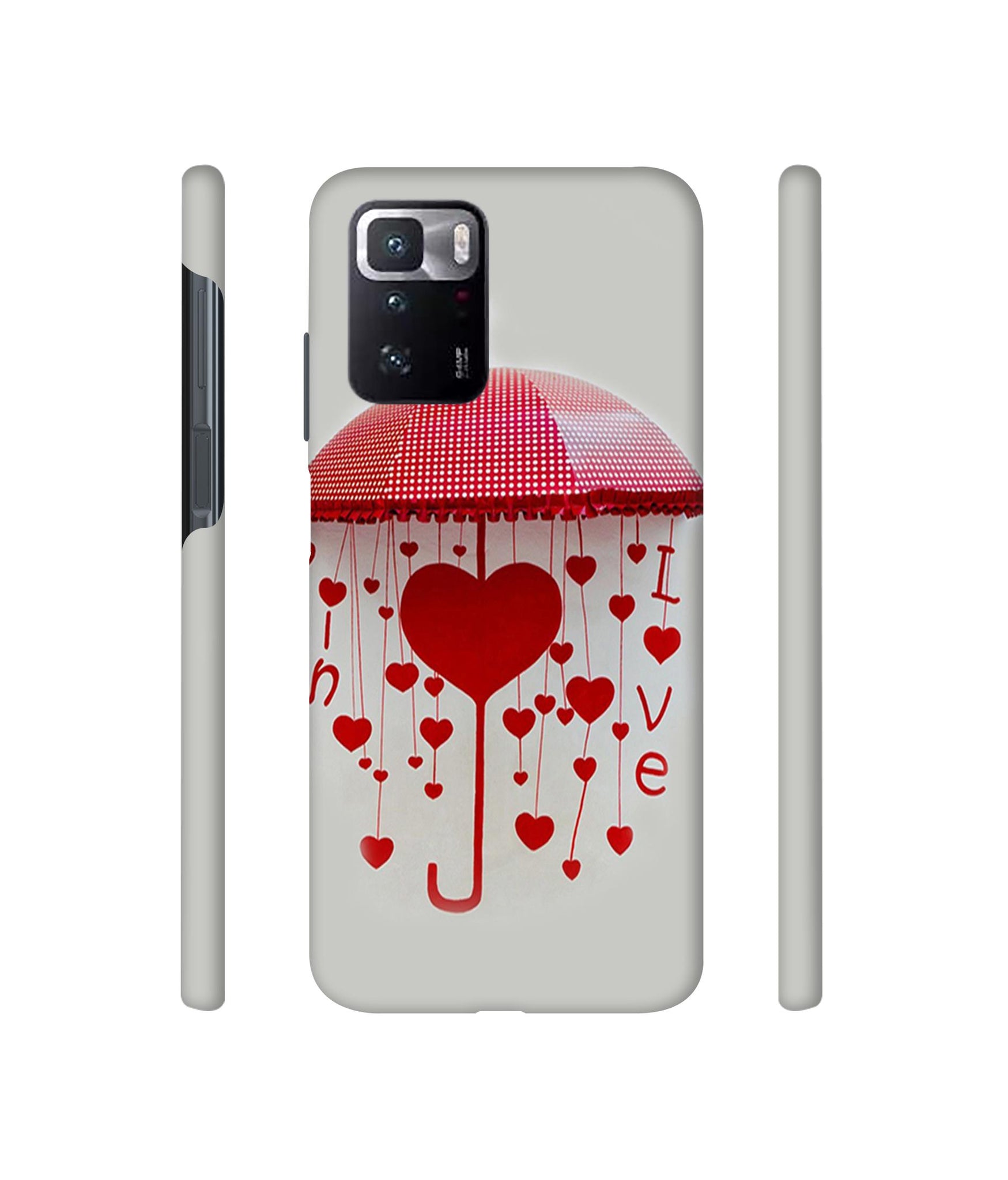 Love Heart Designer Hard Back Cover for Mi Poco X3 GT